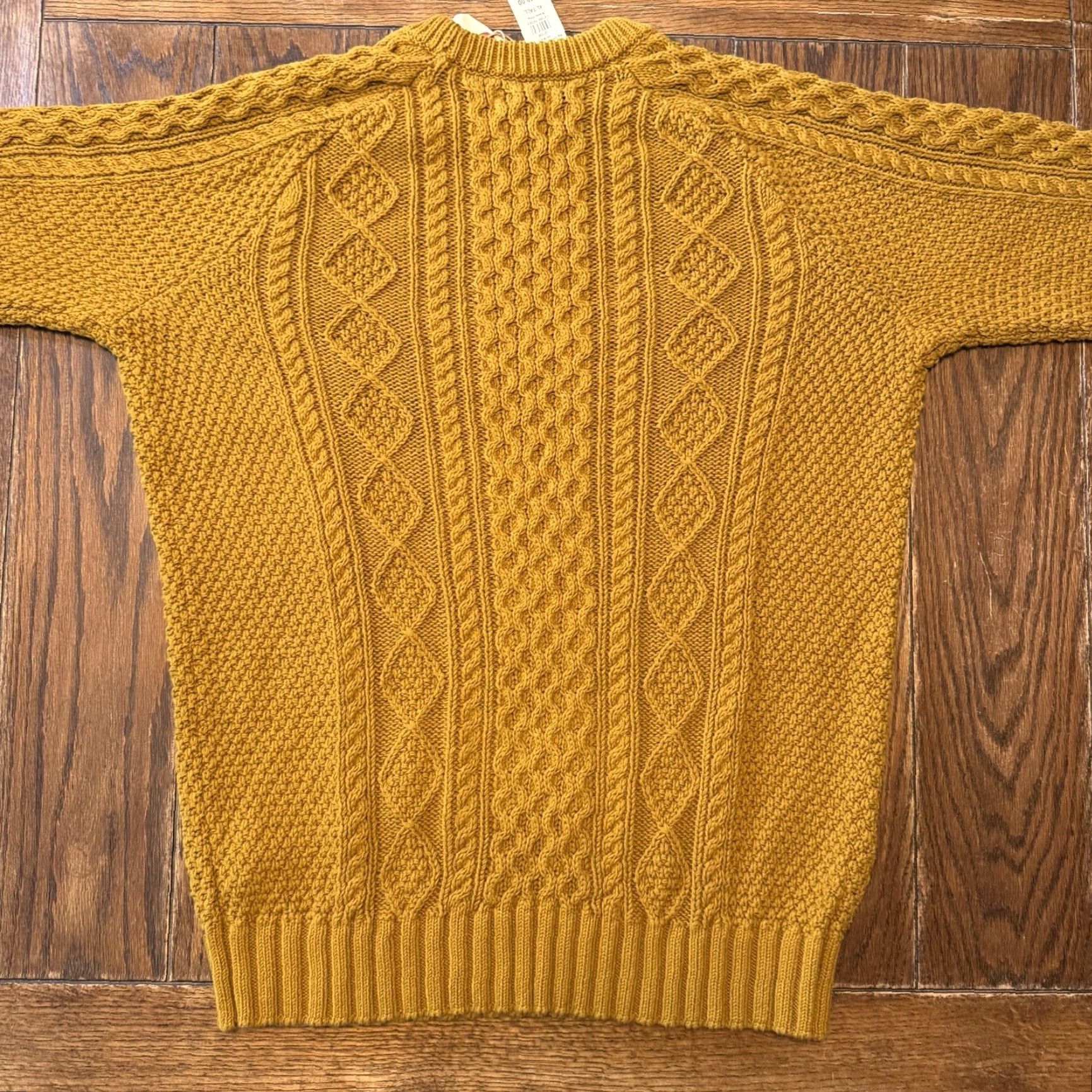 Vintage LL Bean Signature Cotton Fisherman Sweater XL Tall Brassy Olive New Men Size US XL / EU 56 / 4 - 6 Thumbnail