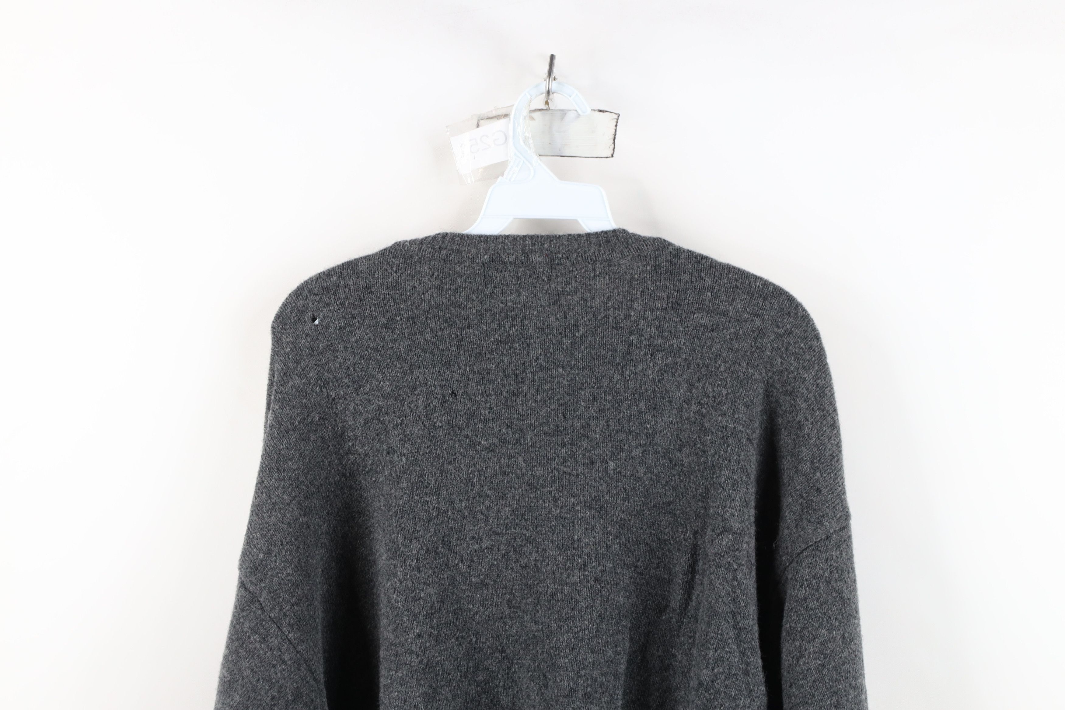 Vintage Vintage 90s Streetwear Wool Chunky Cable Knit Sweater Gray Size US XXL / EU 58 / 5 - 11 Thumbnail