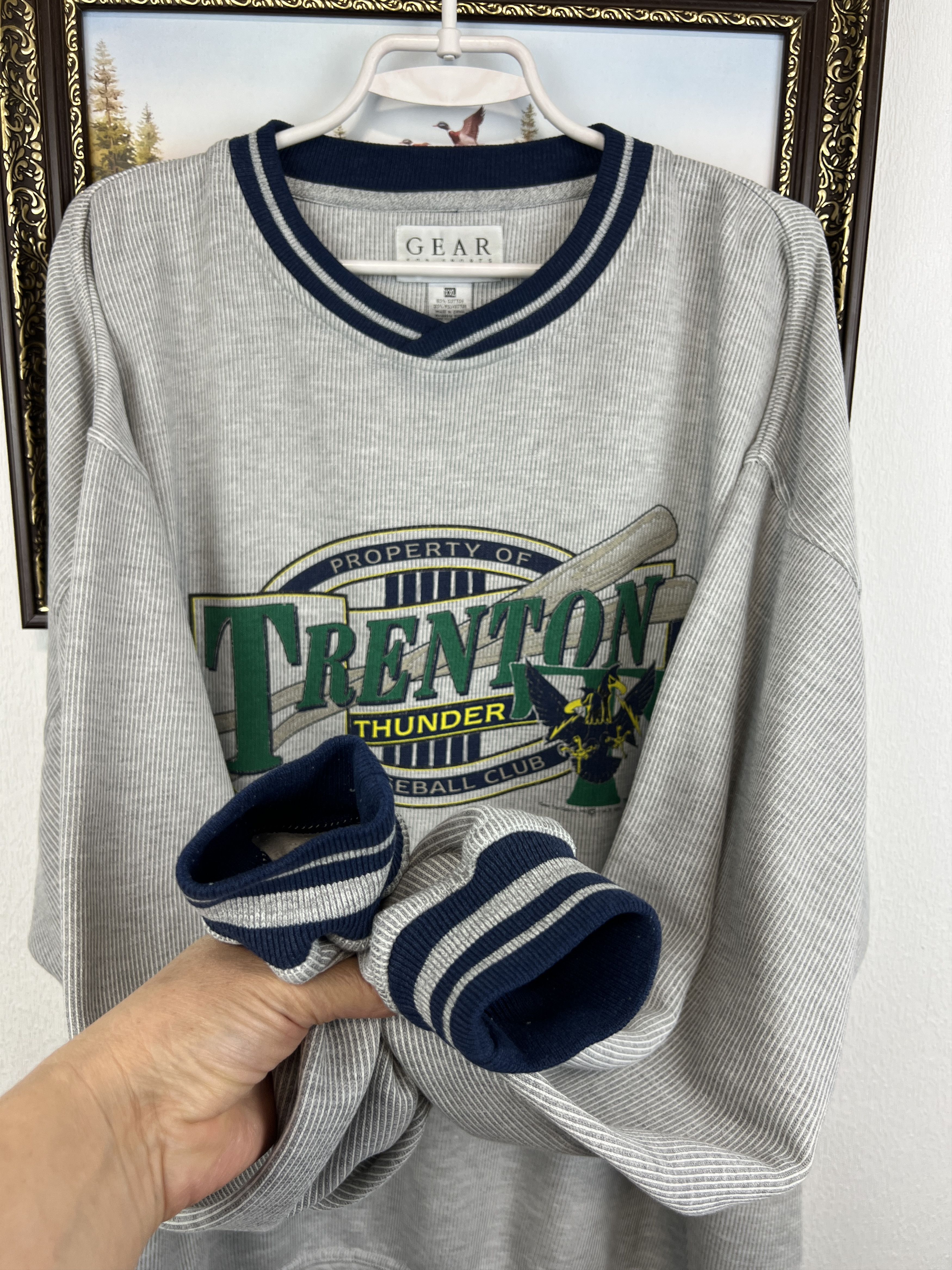 Vintage Trenton Thunder Sweatshirt MLB Big Logo Crewneck Rare NCAA Size US XXL / EU 58 / 5 - 6 Thumbnail