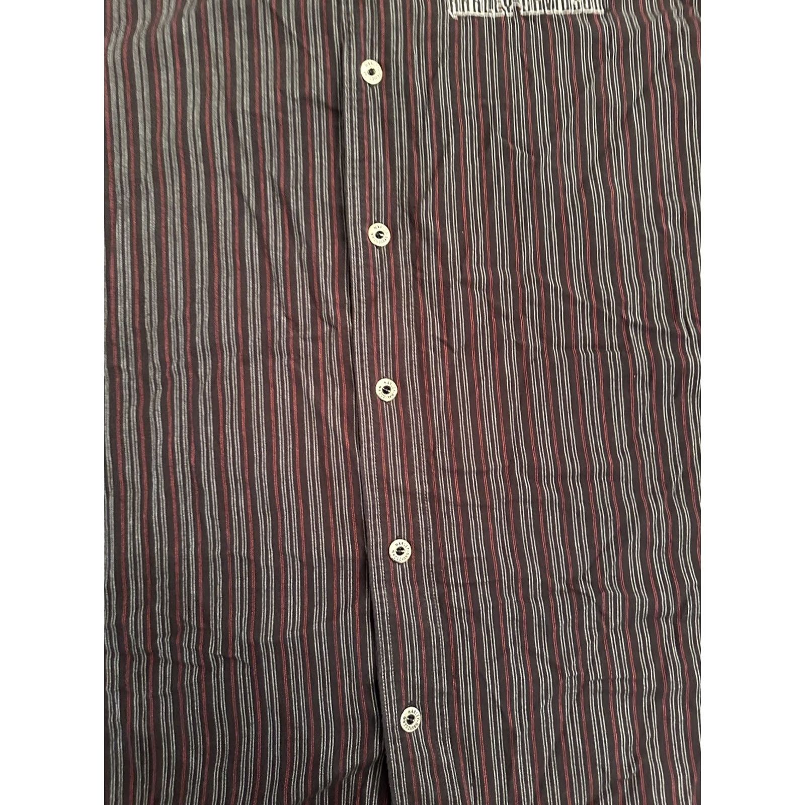 Harley Davidson Harley-Davidson Shirt Striped Short Sleeve Button-Up Embroidered L Mens Black Blocked by Harley-Davidson Theme: Motorcycle Size US L / EU 52-54 / 3 - 2 Thumbnail