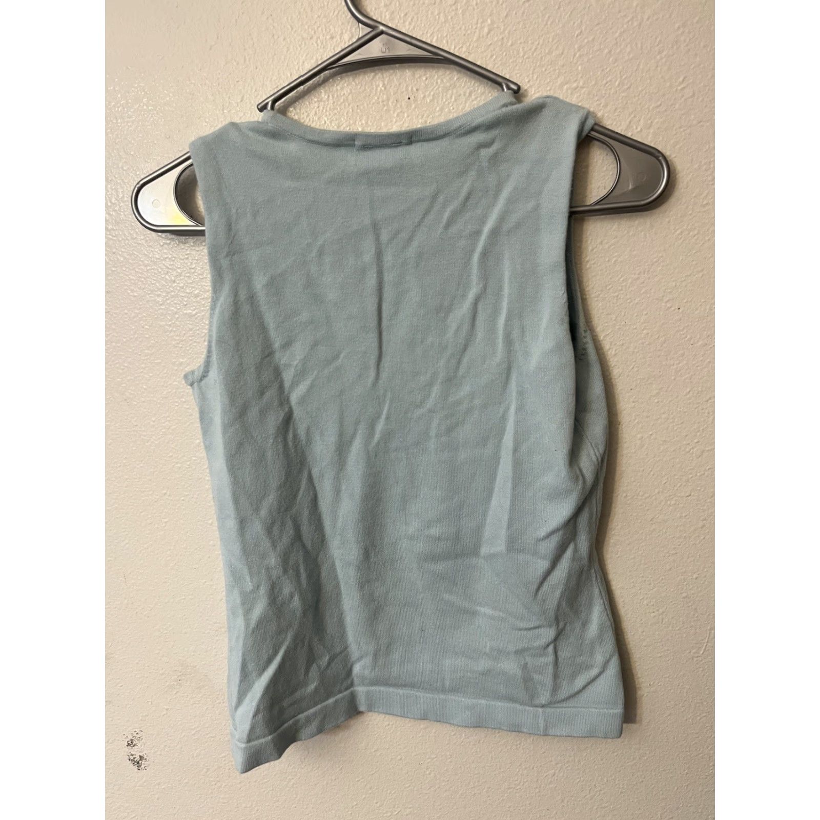 Gap Gap Tank Women Top Size Small Blue Solid Sleeveless Crew Neck Blouse Casual Size S / US 4 / IT 40 - 3 Thumbnail