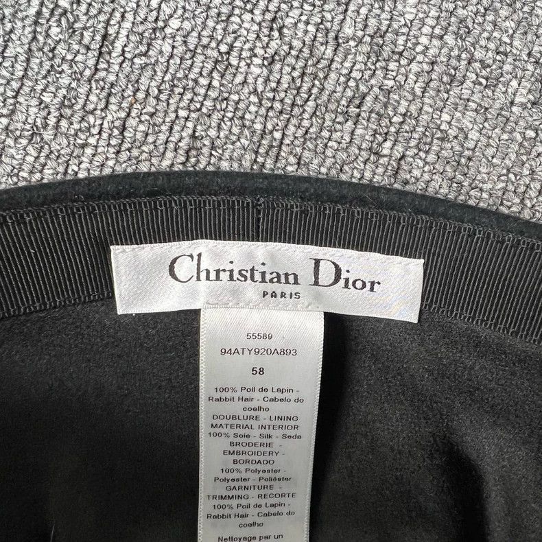 Dior Dior black logo felt short brim hat-2507 Size ONE SIZE - 4 Thumbnail