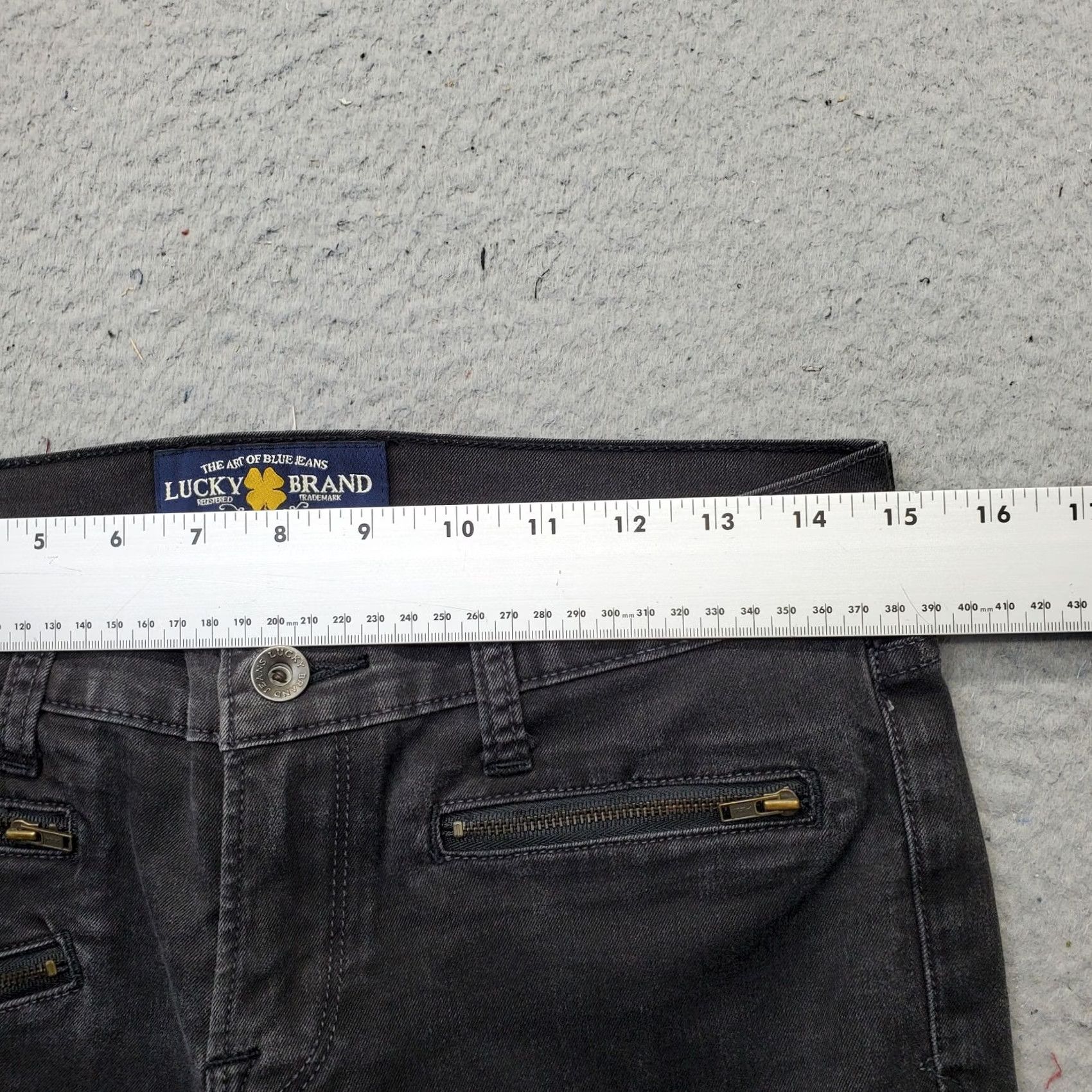 Lucky Brand Lucky Brand Womens Jeans 4 Black Denim Stretch Ankle Zip Skinny 27" Inseam Womens Size 4 Size 27" / US 4 / IT 40 - 3 Thumbnail