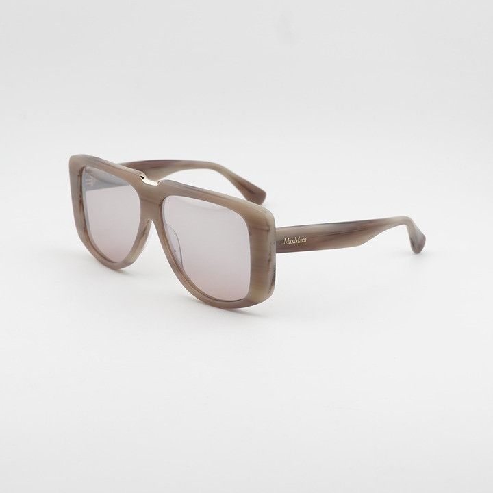 Max Mara Max Mara SPARK1 MM0075 60G Sunglasses Beige Shield Frame Size ONE SIZE - 1 Thumbnail