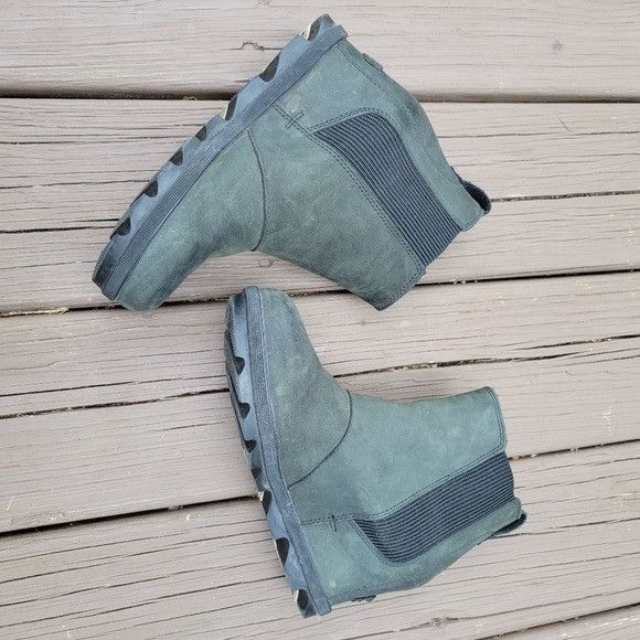 SOREL Sorel Joan Of Arctic Wedge II Distressed Black Leather Chels Size US 8 / IT 38 - 4 Thumbnail