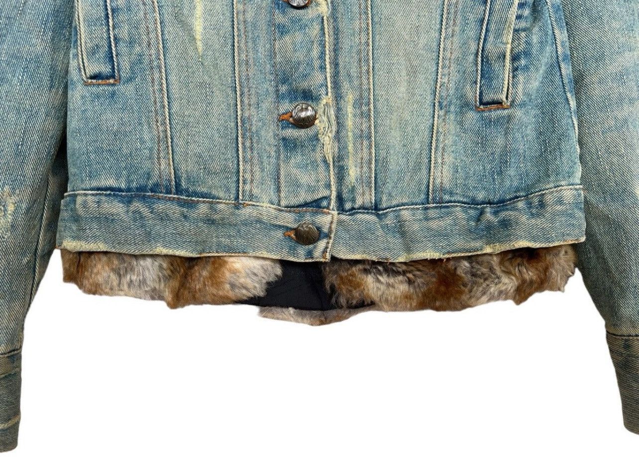 Japanese Brand Japanese Brand Fur Denim Jacket Distressed Denim Jacket S Size S / US 4 / IT 40 - 9 Thumbnail