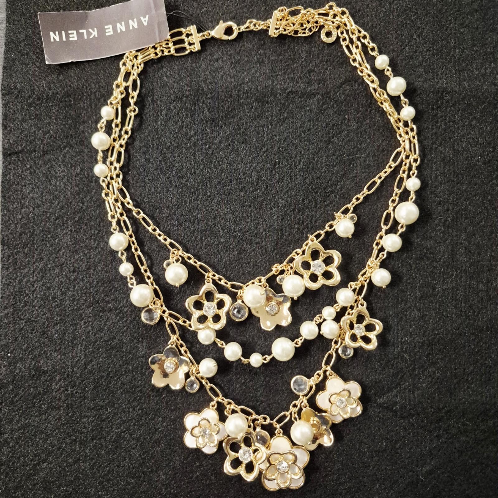 Other Anne Klein Gold-Tone Flower charms Necklace 16"+3" NWT Size ONE SIZE - 2 Thumbnail