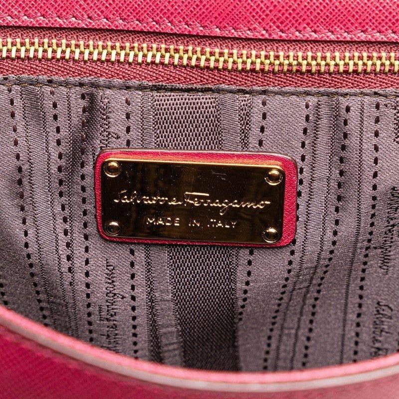 Salvatore Ferragamo Salvatore Ferragamo Leather Gancini Chain Shoulder Bag Pink Size ONE SIZE - 7 Thumbnail