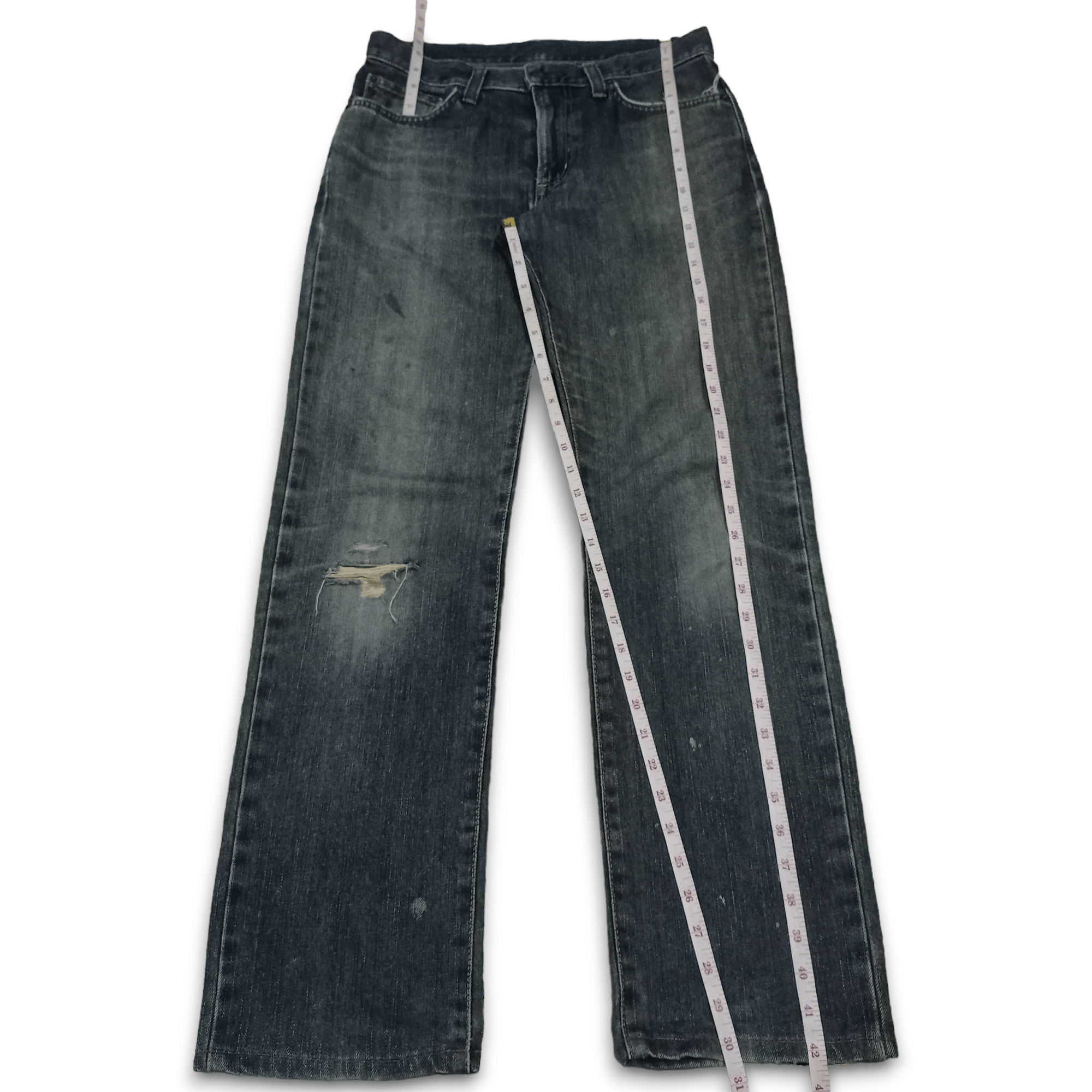 Edwin × Japanese Brand Vintage Edwin Japan Mud Wash Distressed Loose Jeans 31x31 Size US 31 - 11 Thumbnail