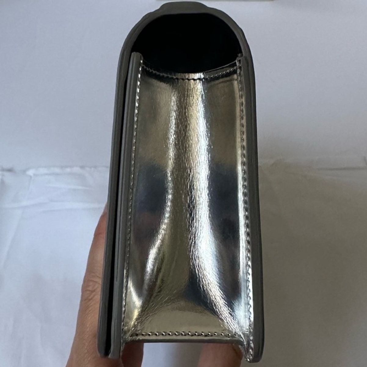 Maison Margiela MM11 SS17 Silver Reflective Mirror Leather Clutch w/ Strap Size ONE SIZE - 7 Thumbnail