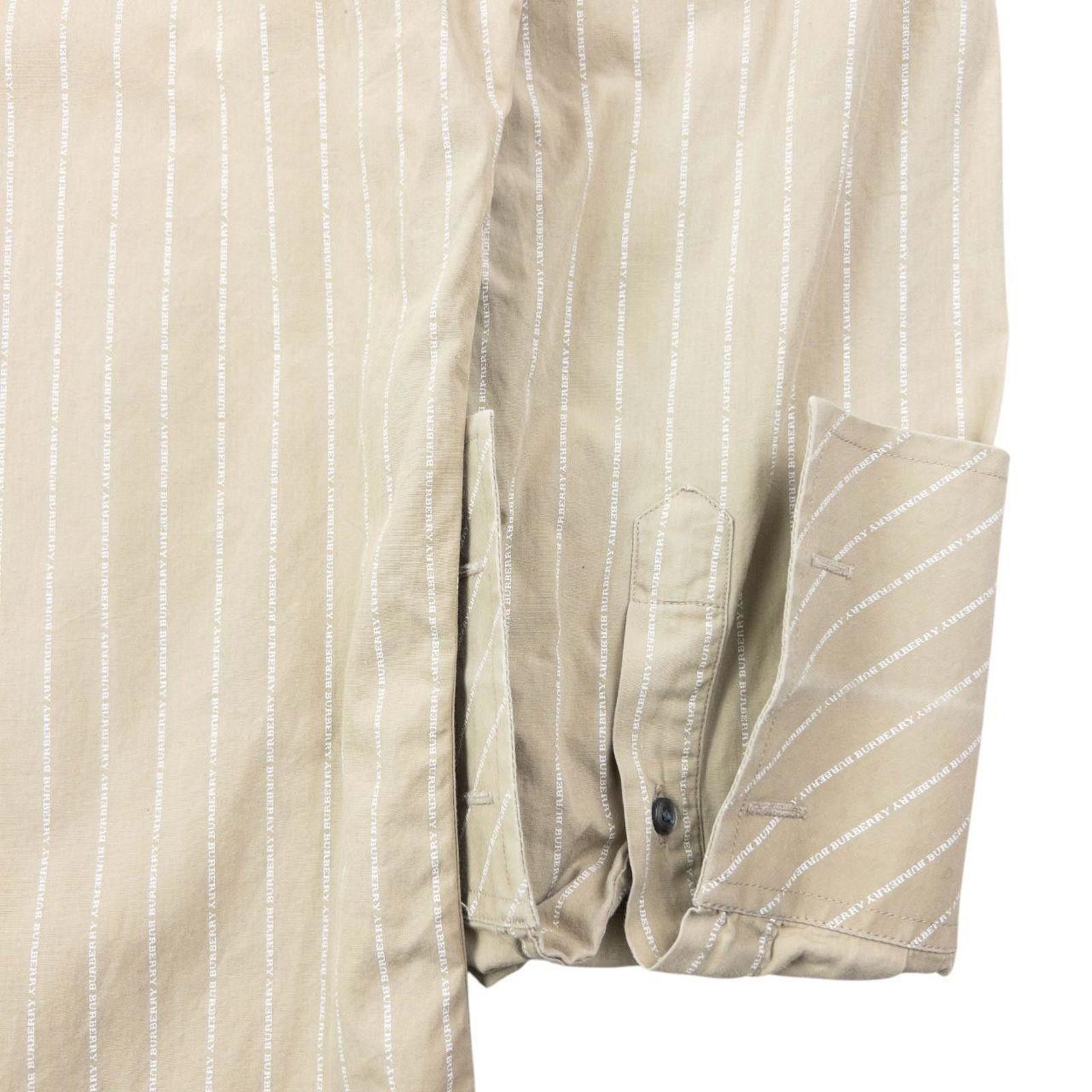 Burberry Vintage 2000s Burberry Monogram Long Sleeve Button Up Shirt Size US L / EU 52-54 / 3 - 3 Thumbnail