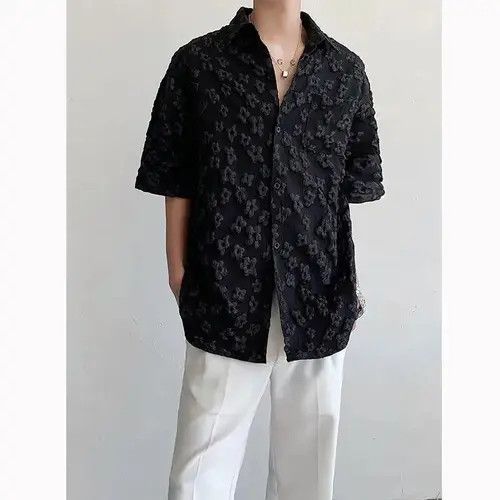 Japanese Brand × Vintage Retro vintage flower mesh button up shirt Size US XXL / EU 58 / 5 - 3 Thumbnail