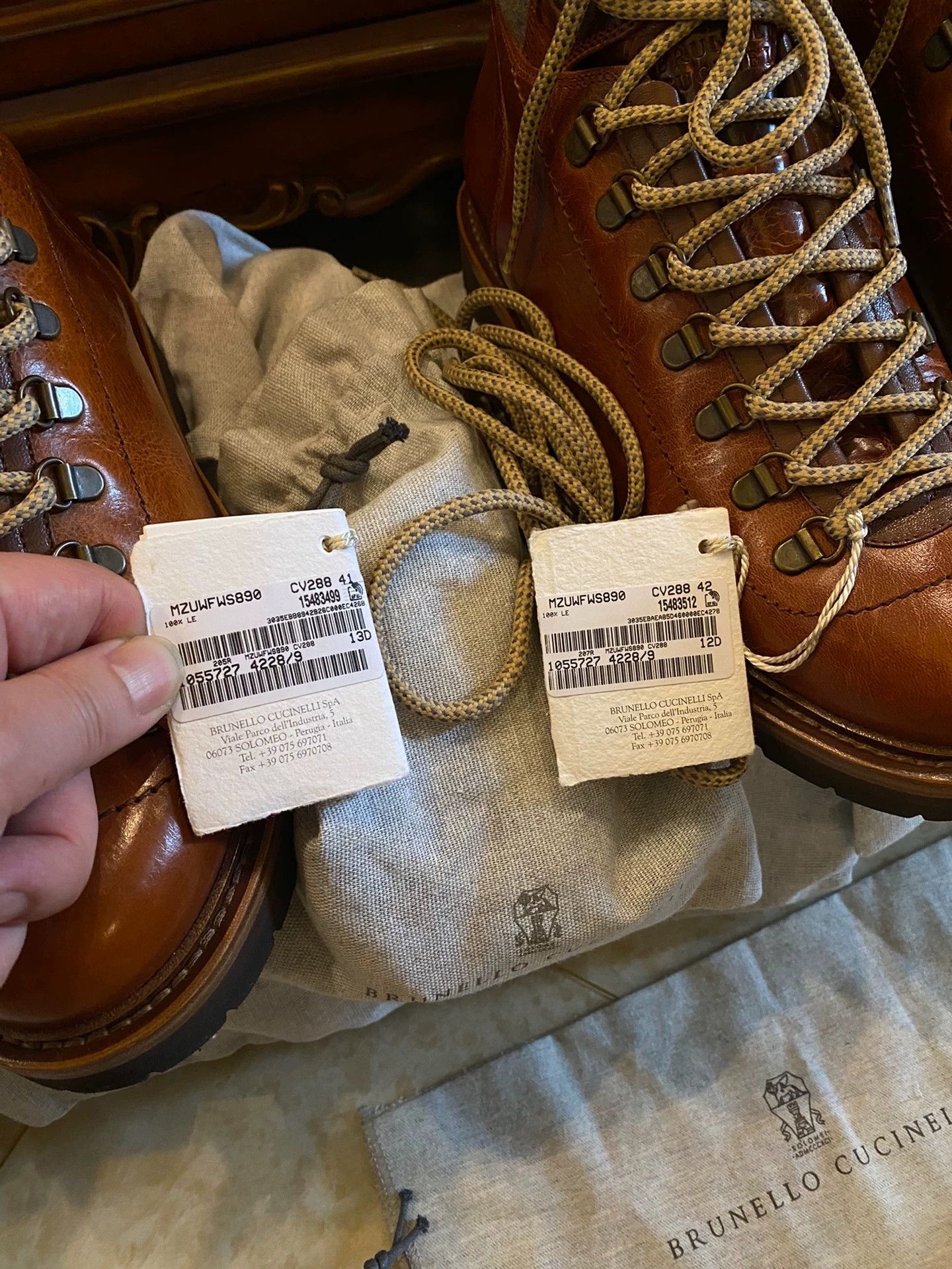 Brunello Cucinelli BRUNELLO CUCINELLI Cracked Leather High-Top 41/42 Size US 9 / EU 42 - 8 Thumbnail