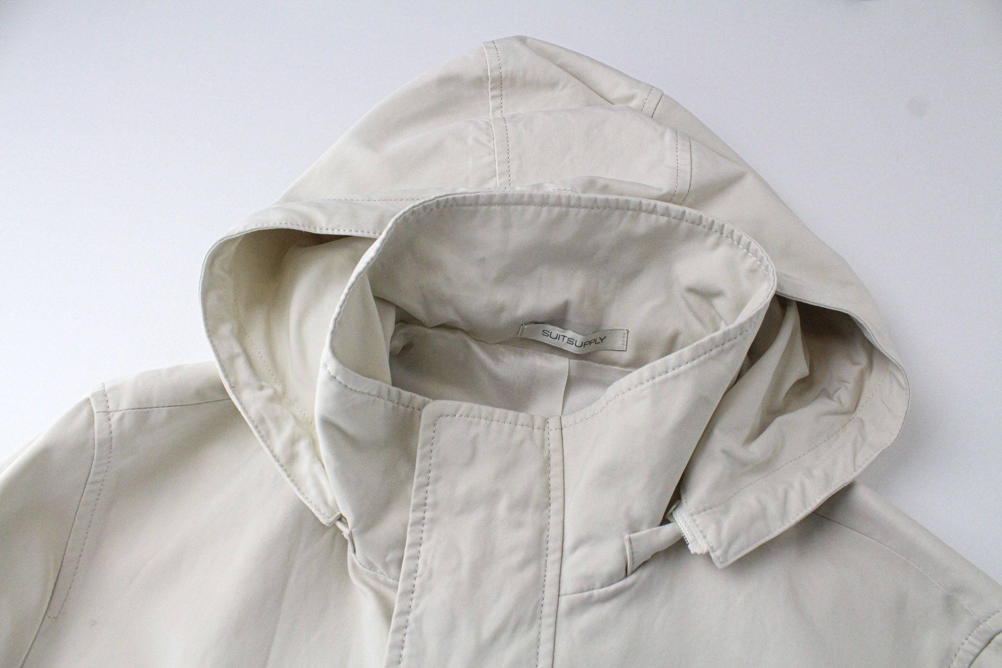 Suitsupply PIEMONTE UK34R Beige Slim Water-Repellent Hooded 72229 Size US XS / EU 42 / 0 - 3 Thumbnail