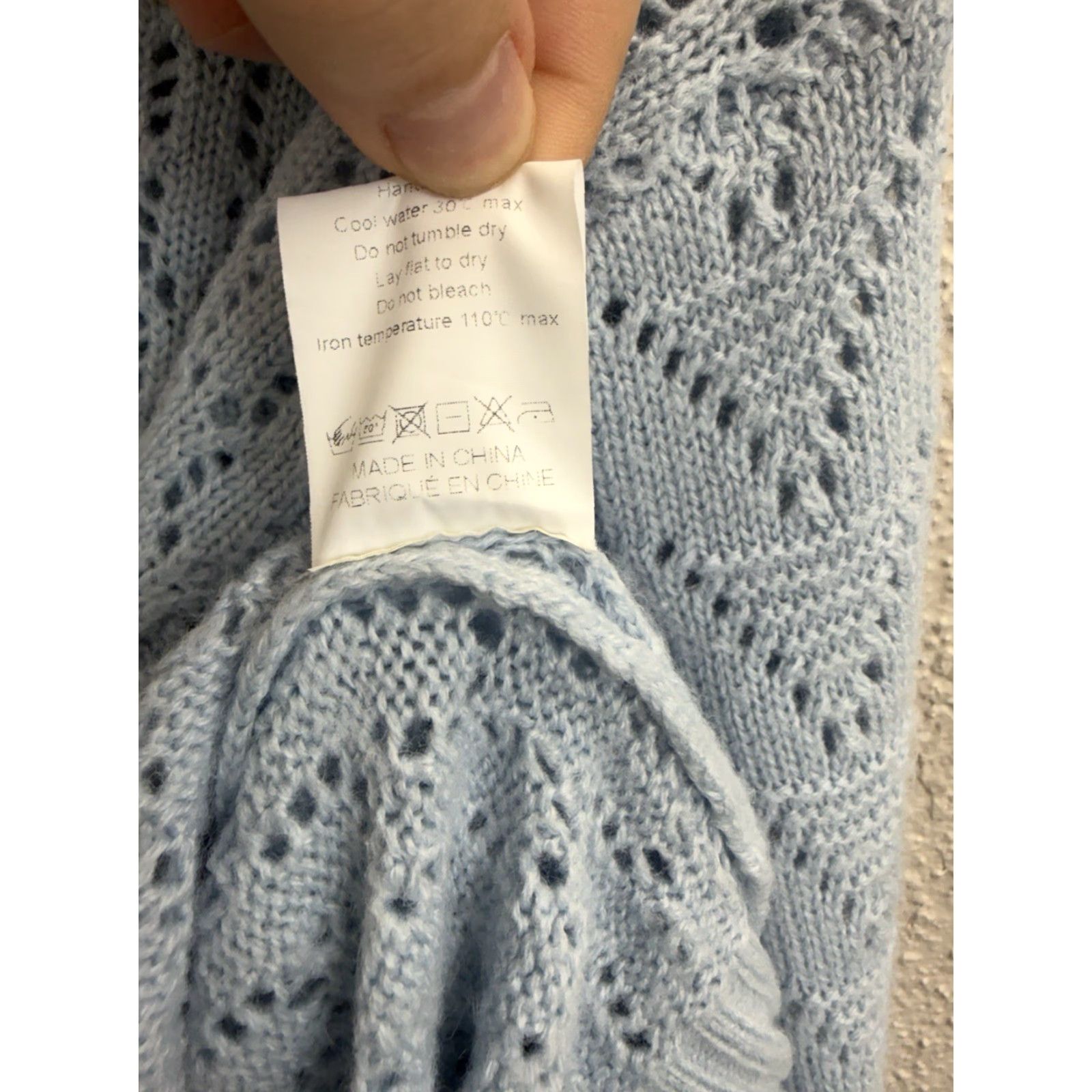 Vintage Unbranded Womens Sweater Size Large Blue Open Knit Long Sleeve Turtleneck Size L / US 10 / IT 46 - 5 Thumbnail
