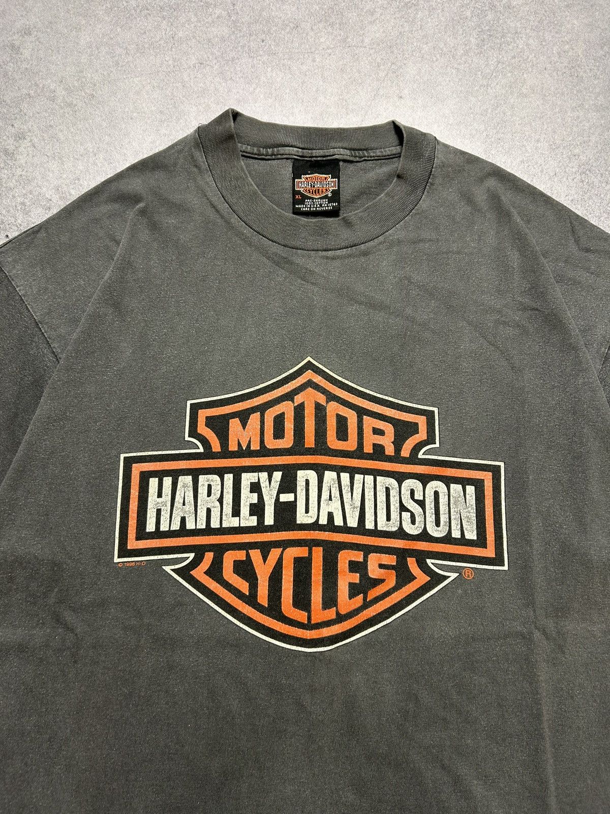 Harley Davidson × Vintage vintage 1996 Harley Davidson Dick Farmer Made in USA t-shirt Size US XL / EU 56 / 4 - 2 Thumbnail