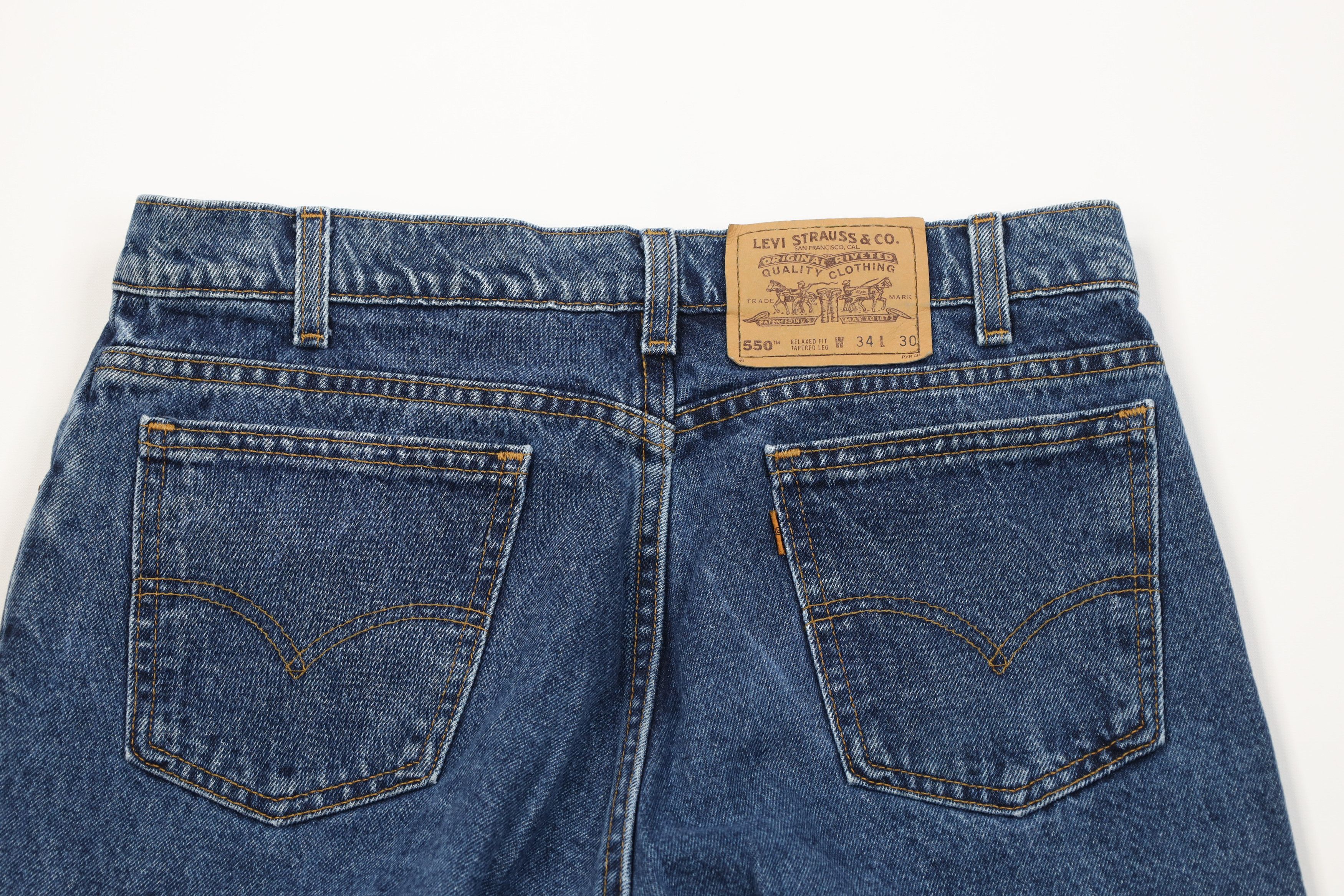 Levi's Vintage 90s Levis 550 Orange Tab Fit Tapered Leg Jeans USA Size US 34 / EU 50 - 11 Thumbnail