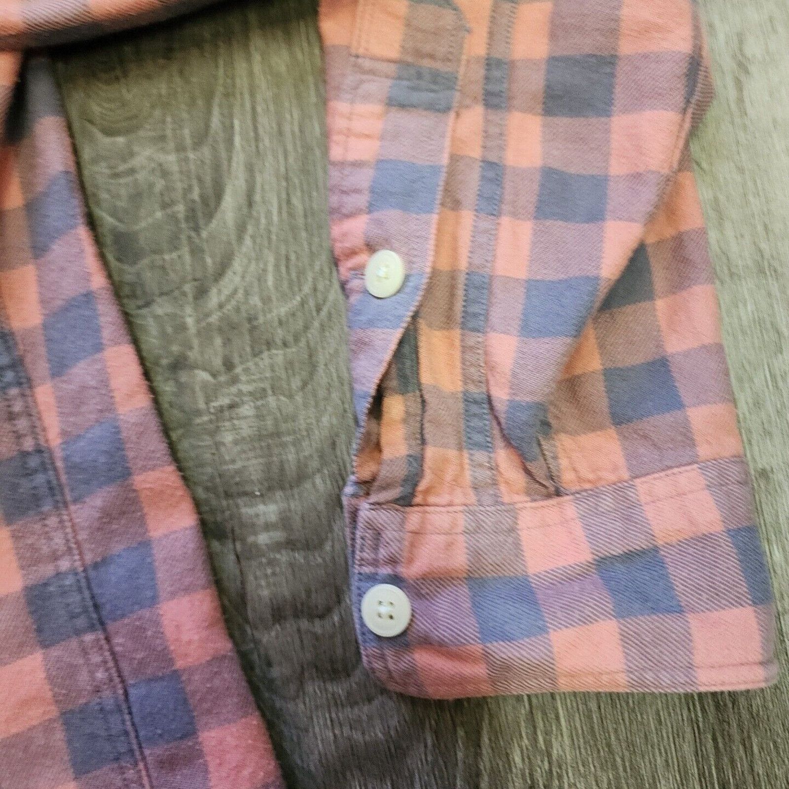 J.Crew J Crew Men's Sm Red Orange Blue Plaid Flannel Oxford Shirt Size US S / EU 44-46 / 1 - 6 Thumbnail