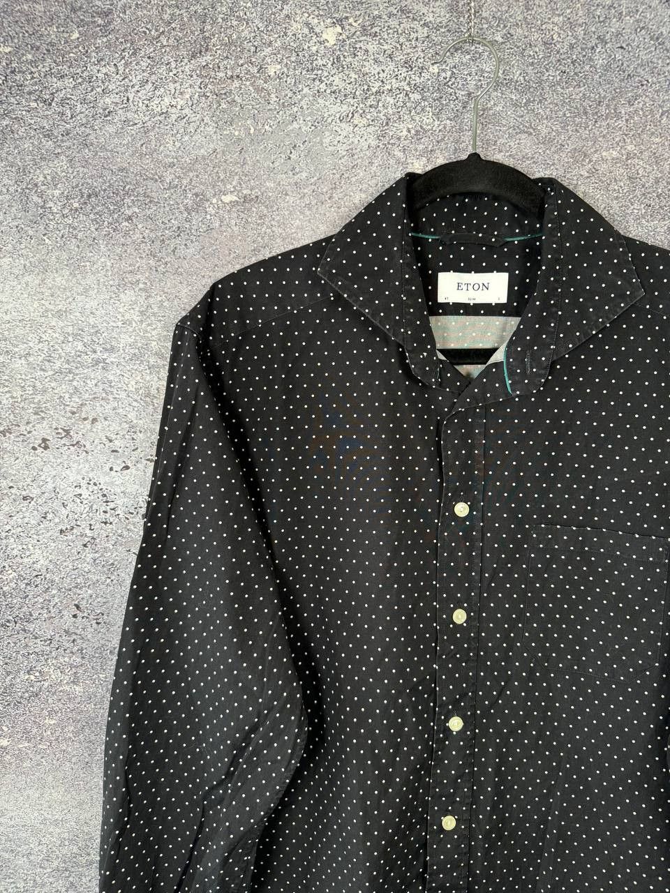 Eton Eton Shirt Large Black Dress Button Up Spread Collar Size US L / EU 52-54 / 3 - 3 Thumbnail