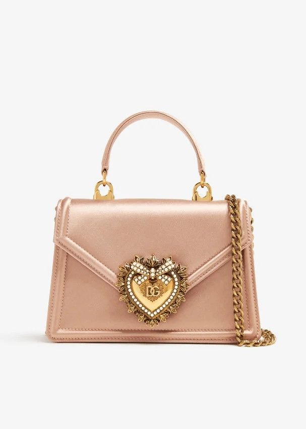 Dolce & Gabbana o1s22i1n1024 Size: OS / Satin Small Devotion Bag in Pink Size ONE SIZE - 1 Thumbnail