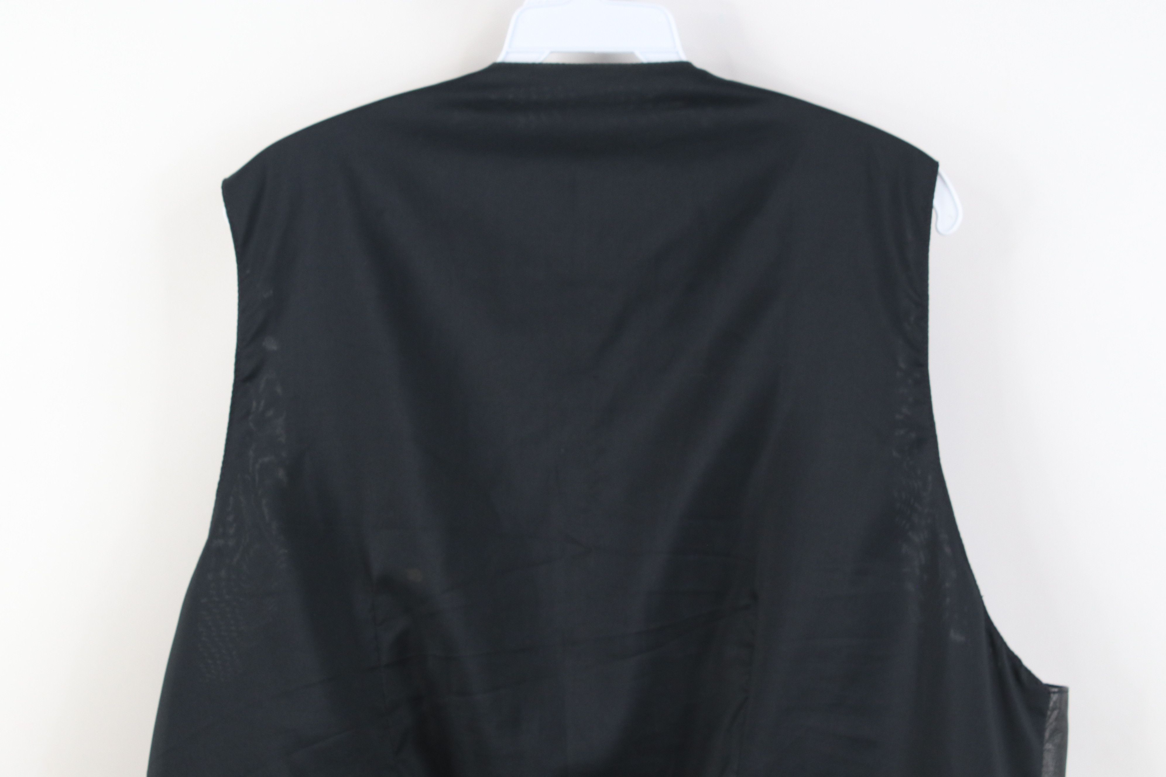 Vintage Vintage 90s Streetwear Leather Motorcycle Vest Jacket Black Size US XL / EU 56 / 4 - 15 Thumbnail