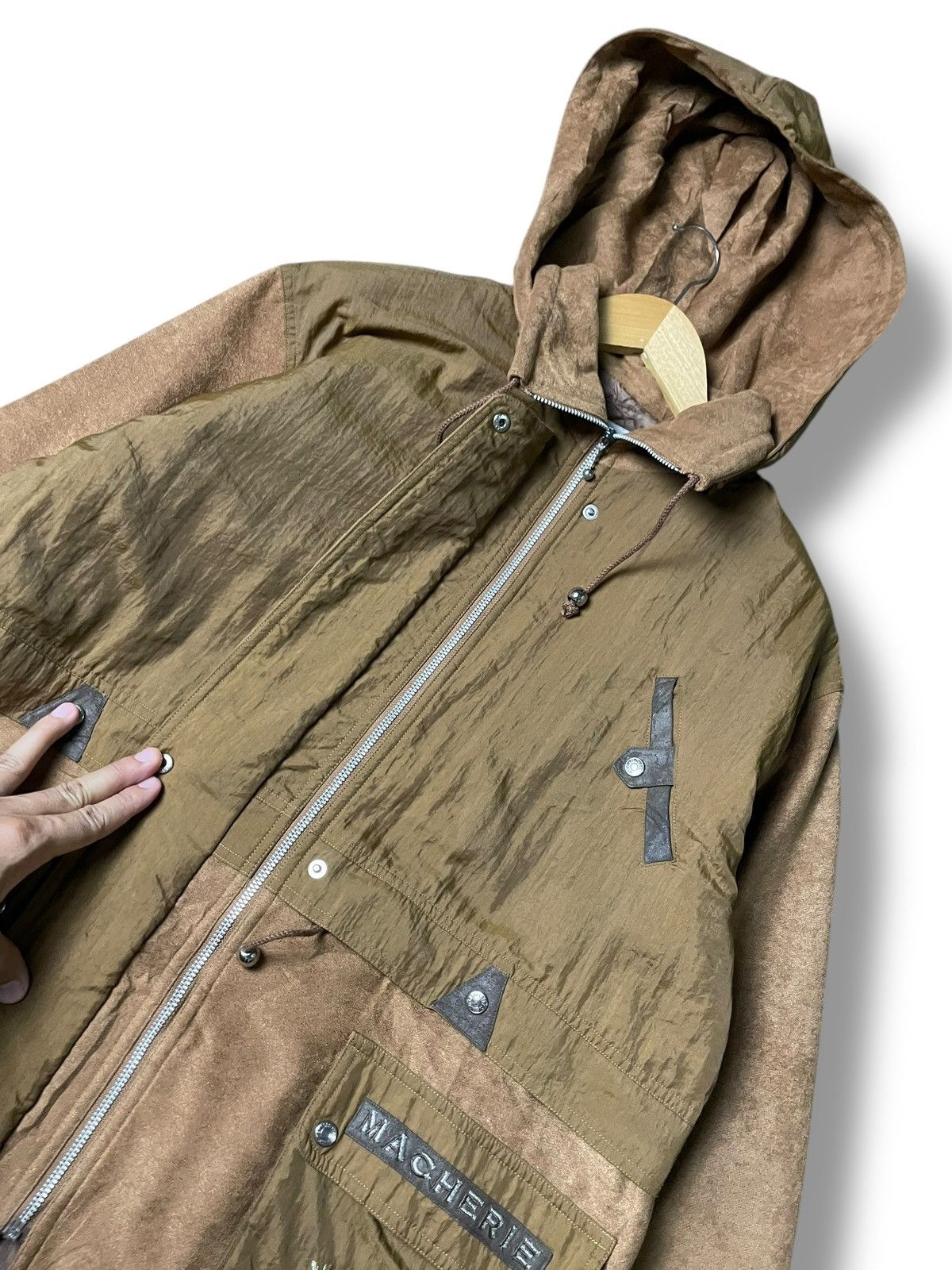 Japanese Brand × Other × Vintage MACHERIE Japanese Brand Hooded Jumper Coat (134) Size US S / EU 44-46 / 1 - 4 Thumbnail