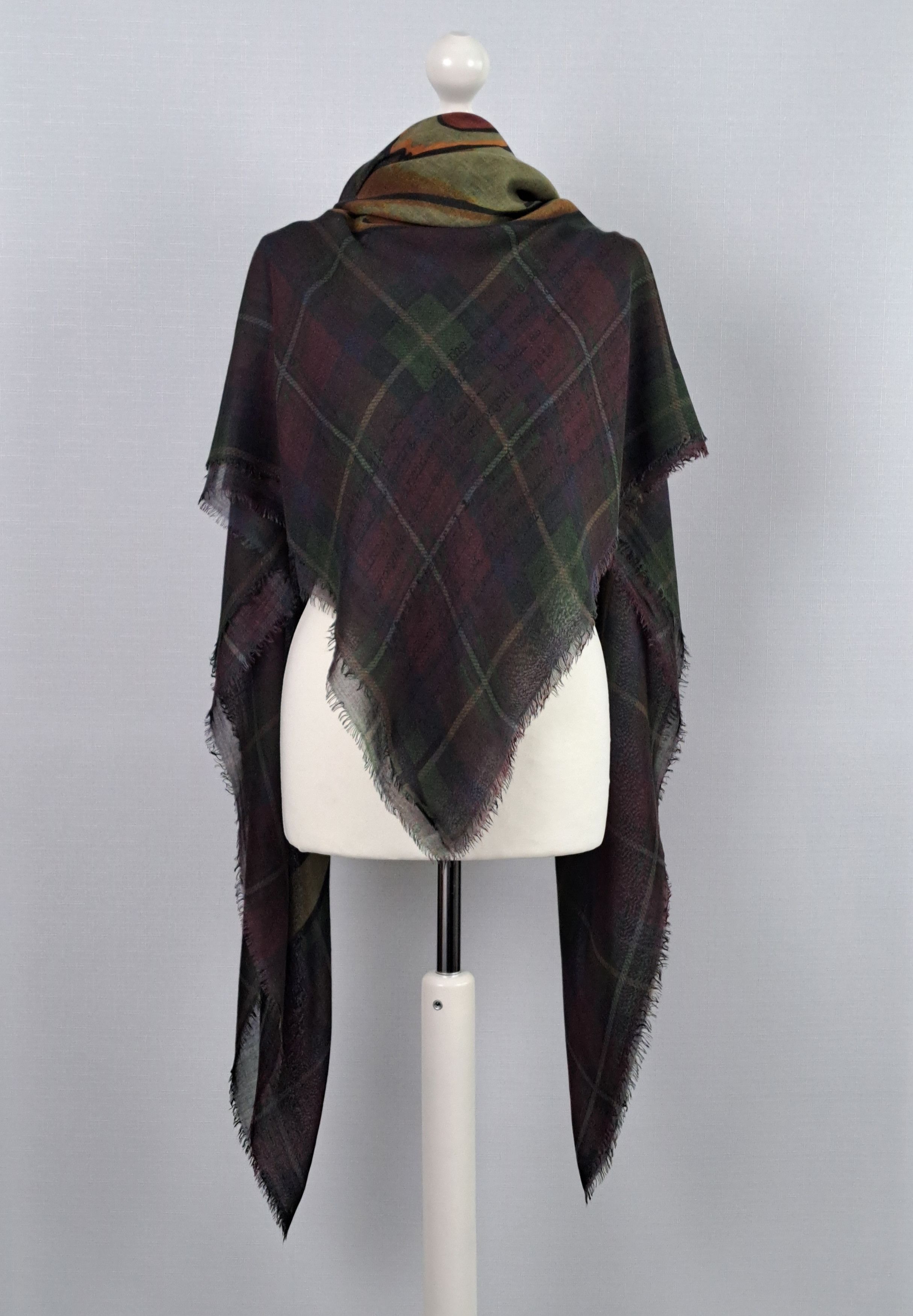 Rundholz Rundholz large modal/cashmere multi boxing rabbit scarf. Size ONE SIZE - 9 Thumbnail