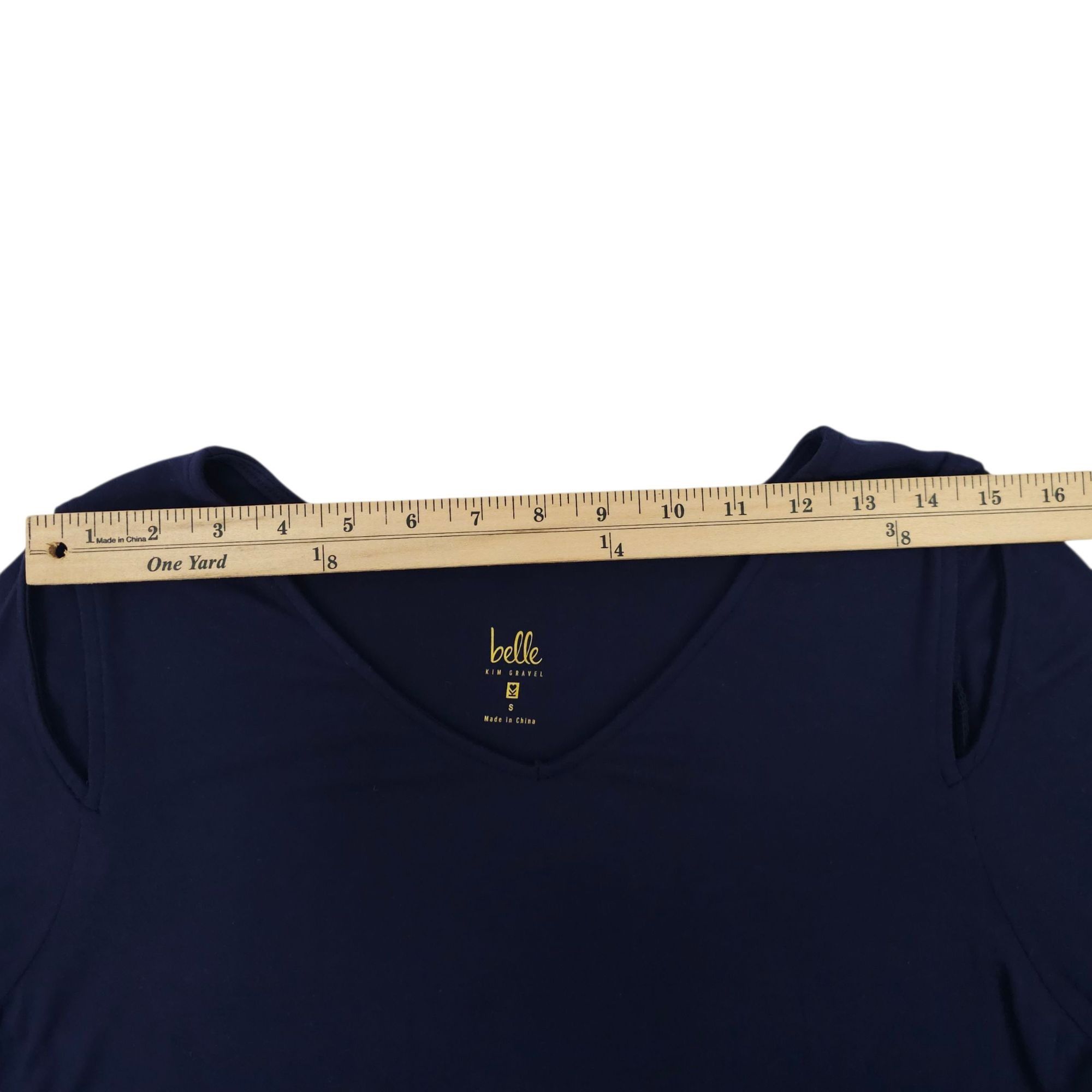 Other Belle By Kim Gravel Knit Top Womens S Cold Shoulder V Neck Size S / US 4 / IT 40 - 4 Thumbnail