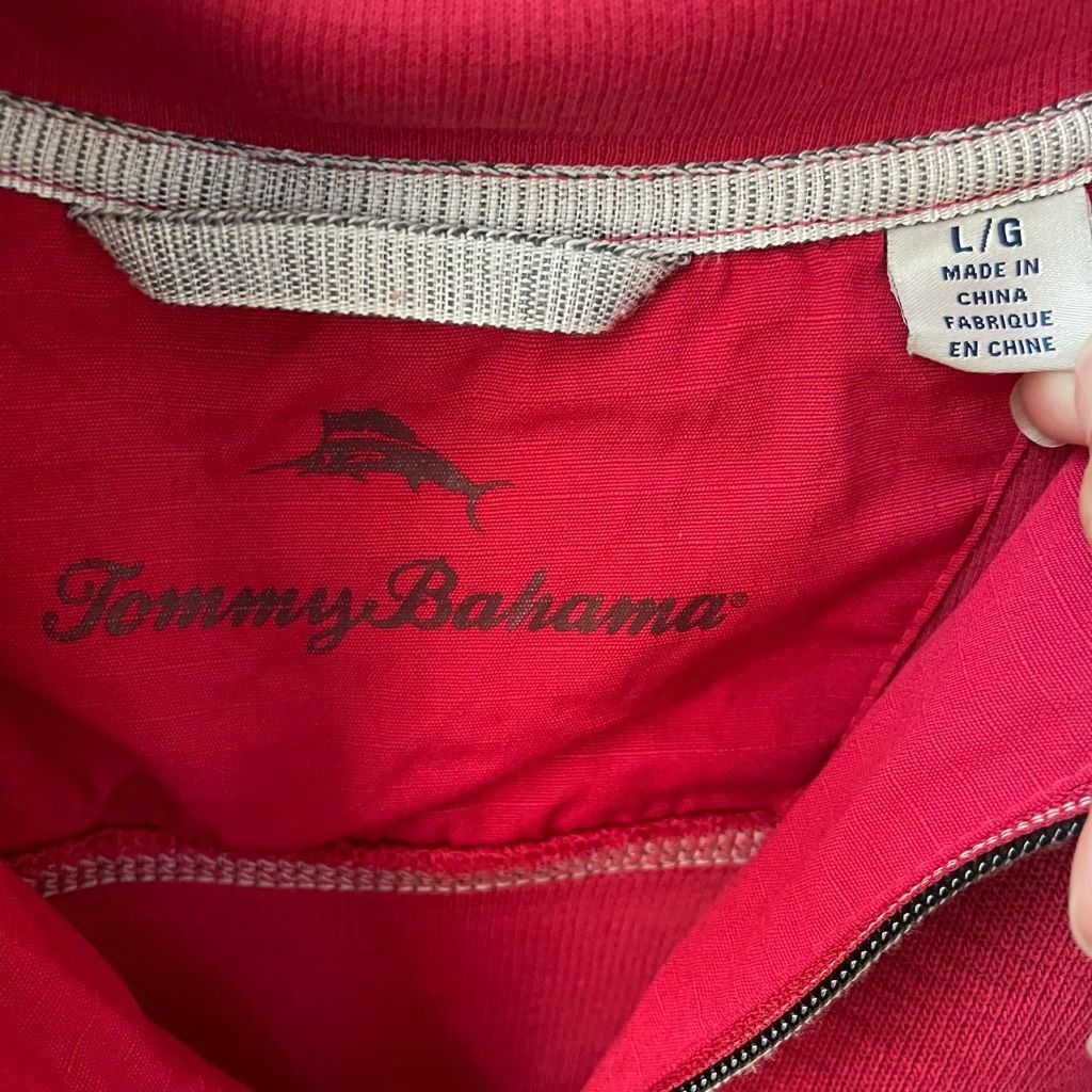 Tommy Bahama Tommy Bahama Quarter Zip Red Pullover Sailfish L Size US L / EU 52-54 / 3 - 6 Thumbnail