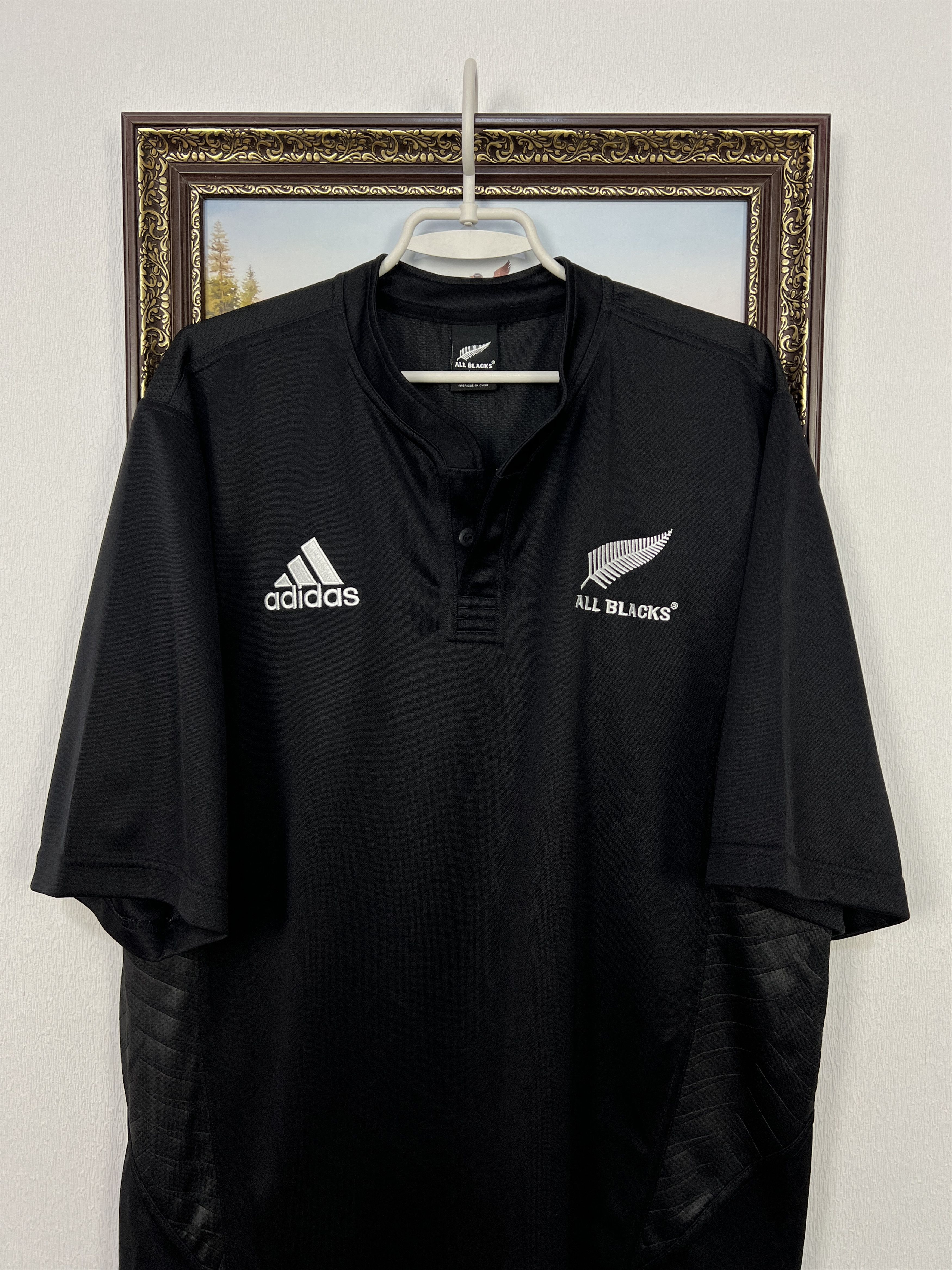 Adidas Vintage Adidas New Zealand All Blacks Rugby Jersey Mens Size US XL / EU 56 / 4 - 2 Thumbnail