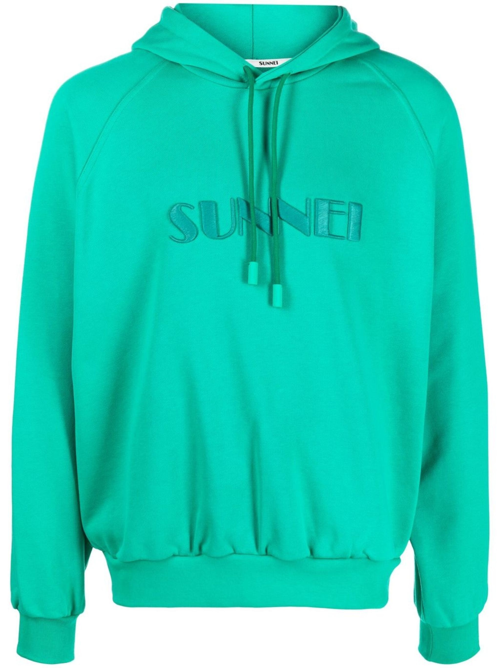 image of Sunnei O1Mle0424 Embroidered Hoodie In Green, Men's (Size XS)