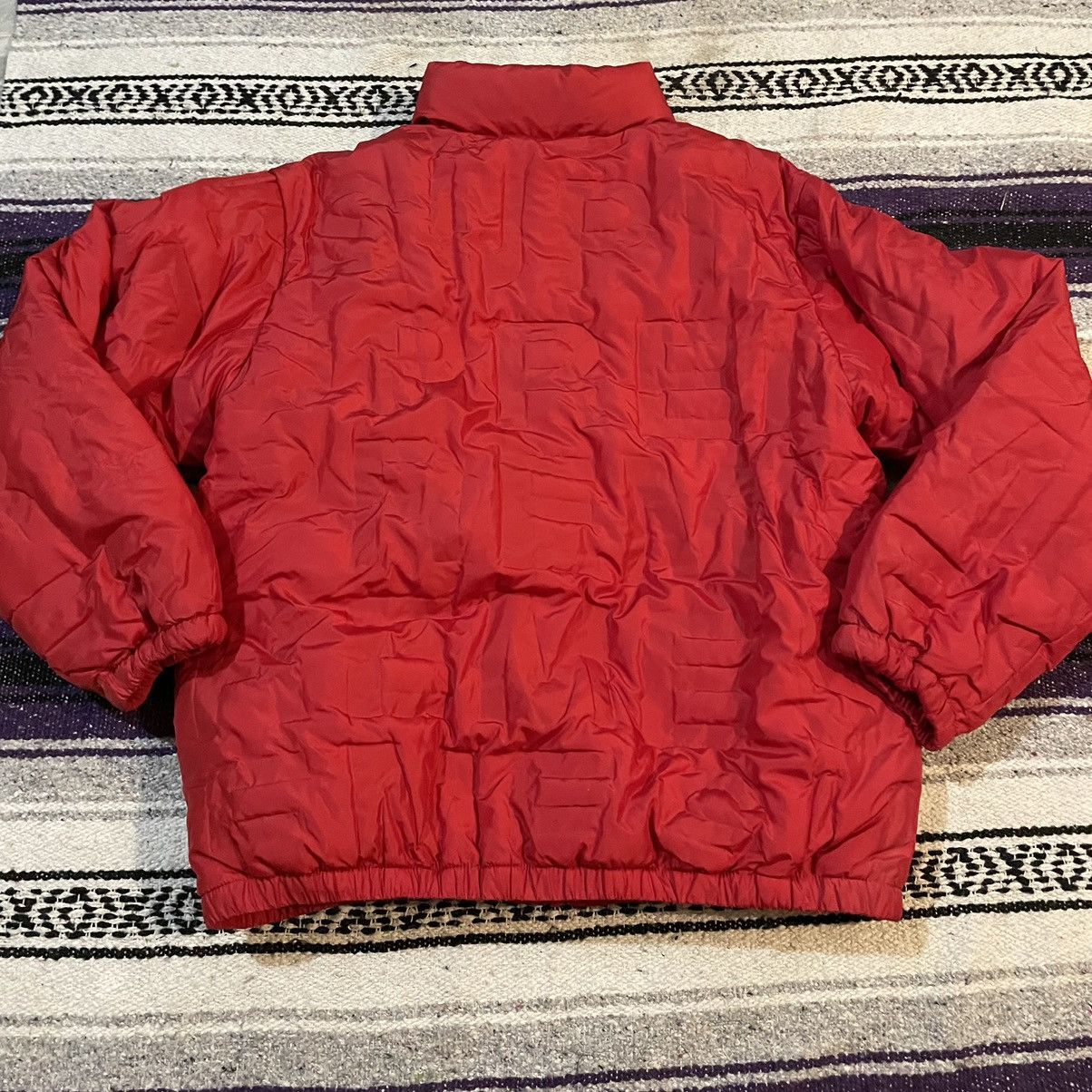 Supreme Supreme Embossed and Beveled Logo Down Puffer Jacket Red L Size US L / EU 52-54 / 3 - 11 Thumbnail