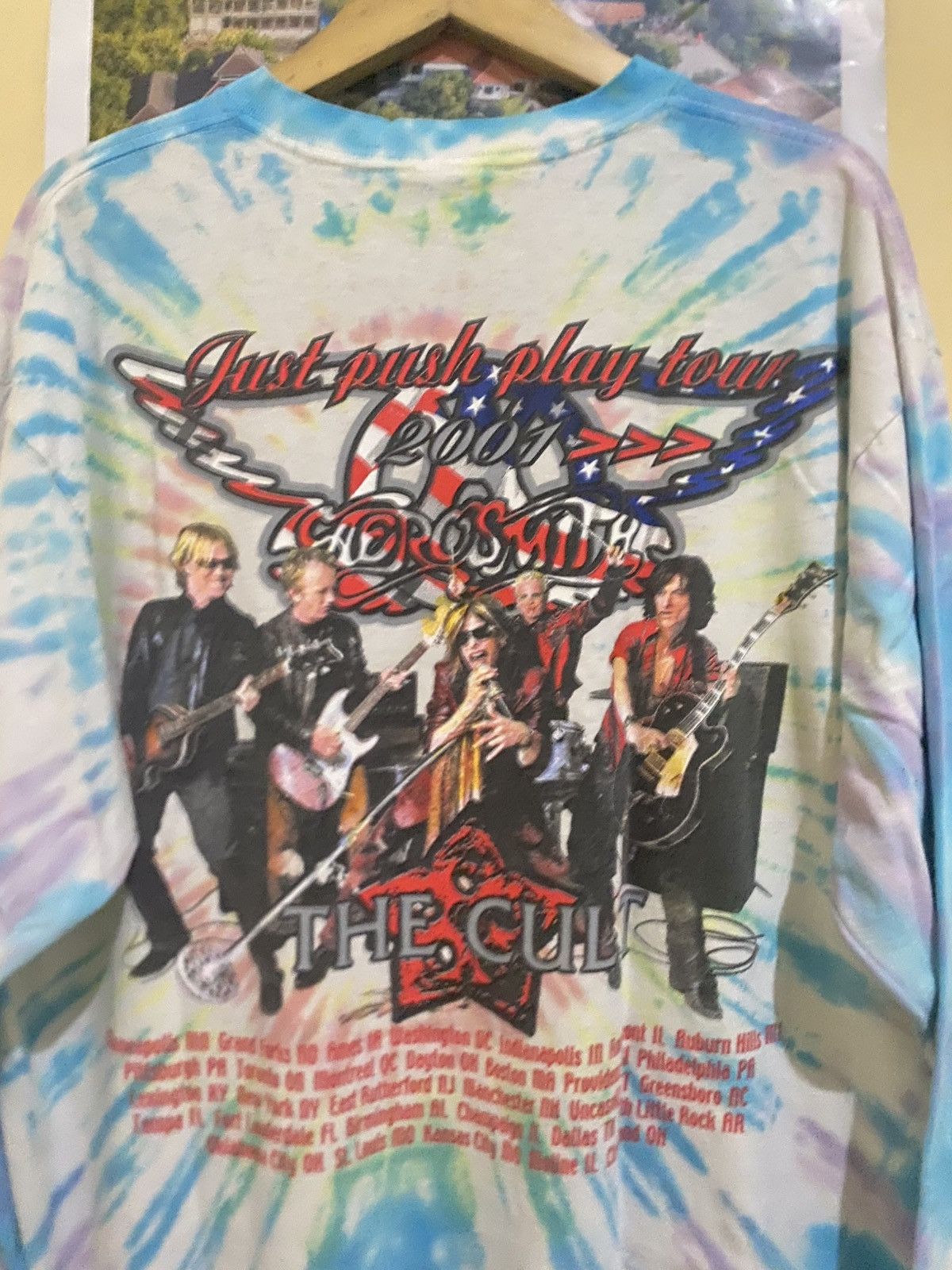 Other Vintage Aerosmith Just Push Play Band Tour 2001 Delta Size US XL / EU 56 / 4 - 4 Thumbnail