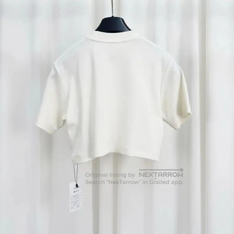 Off-White Off-White White Cotton Printed Cropped T-shirt . Size XXS / US 00 / IT 34 - 2 Thumbnail