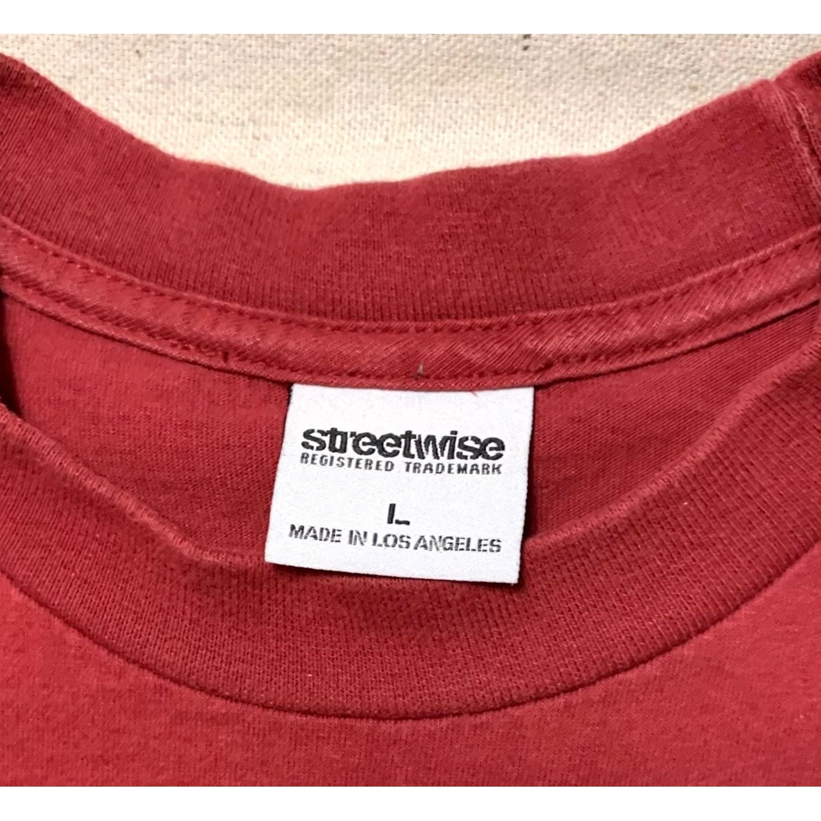 Bicycle STREETWISE Shirt Mens L Maroon Graffiti Bicycle Streetwear T-shirt Size US L / EU 52-54 / 3 - 3 Thumbnail