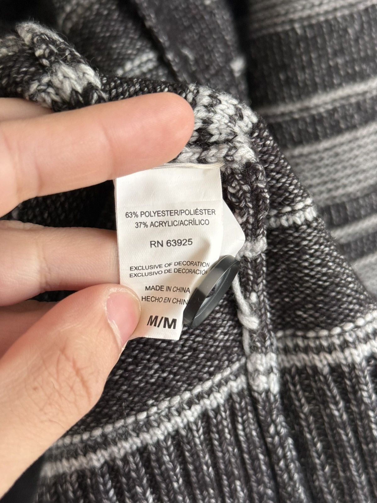 Retrofit Retrofit Brand Mfg. Striped Knit Cardigan Vintage Black Size US M / EU 48-50 / 2 - 11 Thumbnail