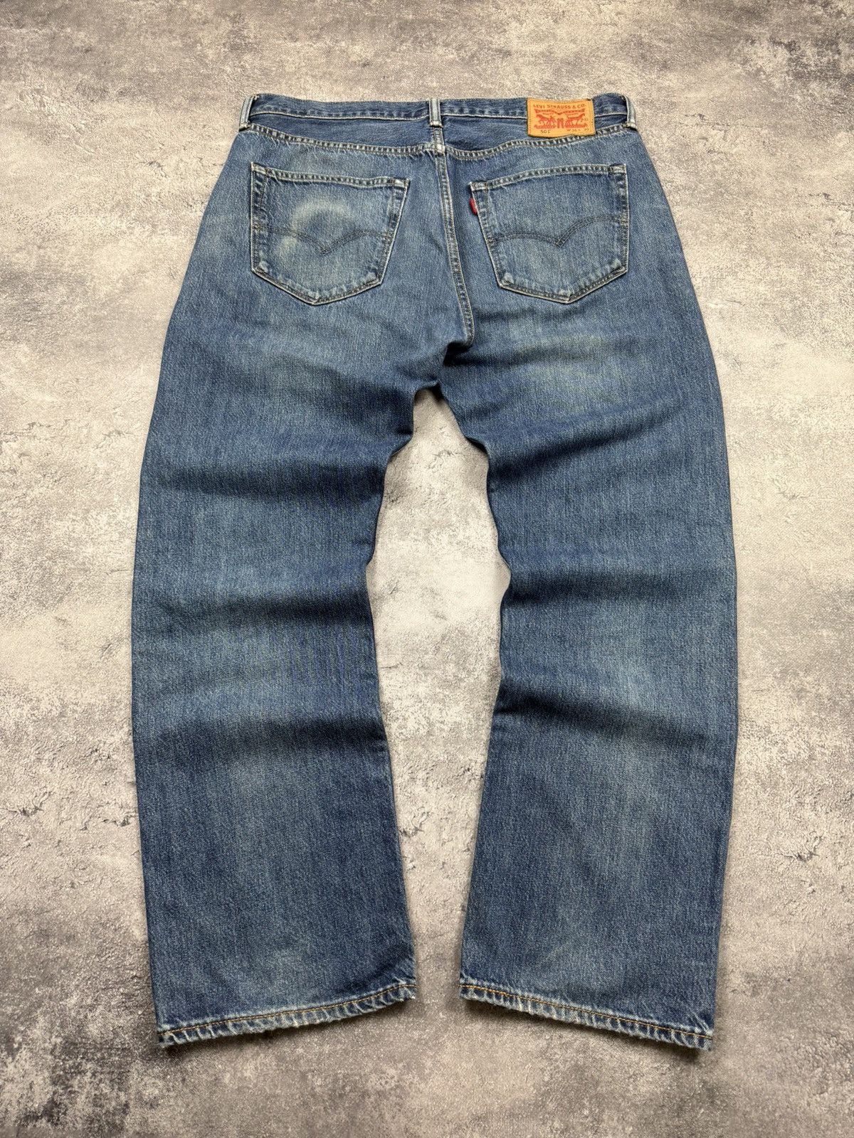 Levi's Vintage Levi’s 501 Flared Baggy Denim Jeans Blue Pants Size US 36 / EU 52 - 2 Thumbnail