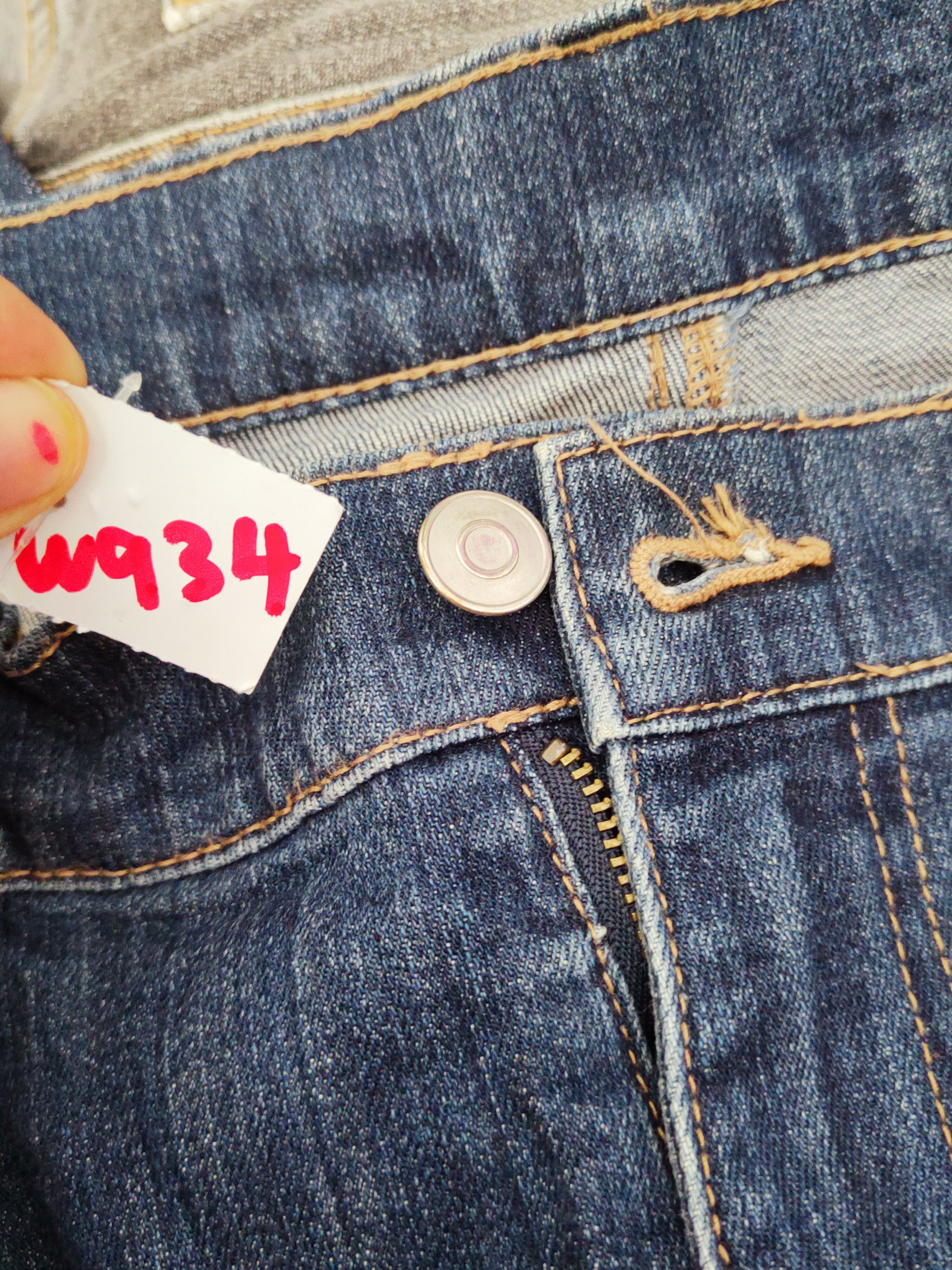 Japanese Brand Japanese Brand Dark Blue Distressed Ripped Jeans #W934 Size US 38 / EU 54 - 15 Thumbnail