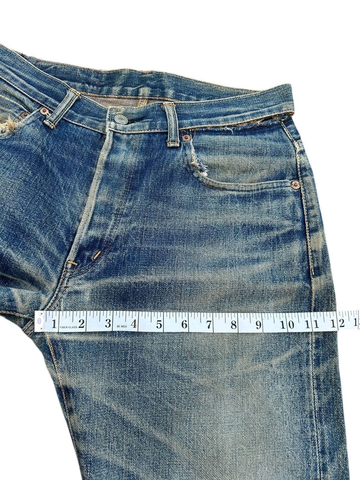 Kapital Thrashed Vintage Blue Blue Indigo Selvedge Denim Jeans Size US 32 / EU 48 - 19 Thumbnail