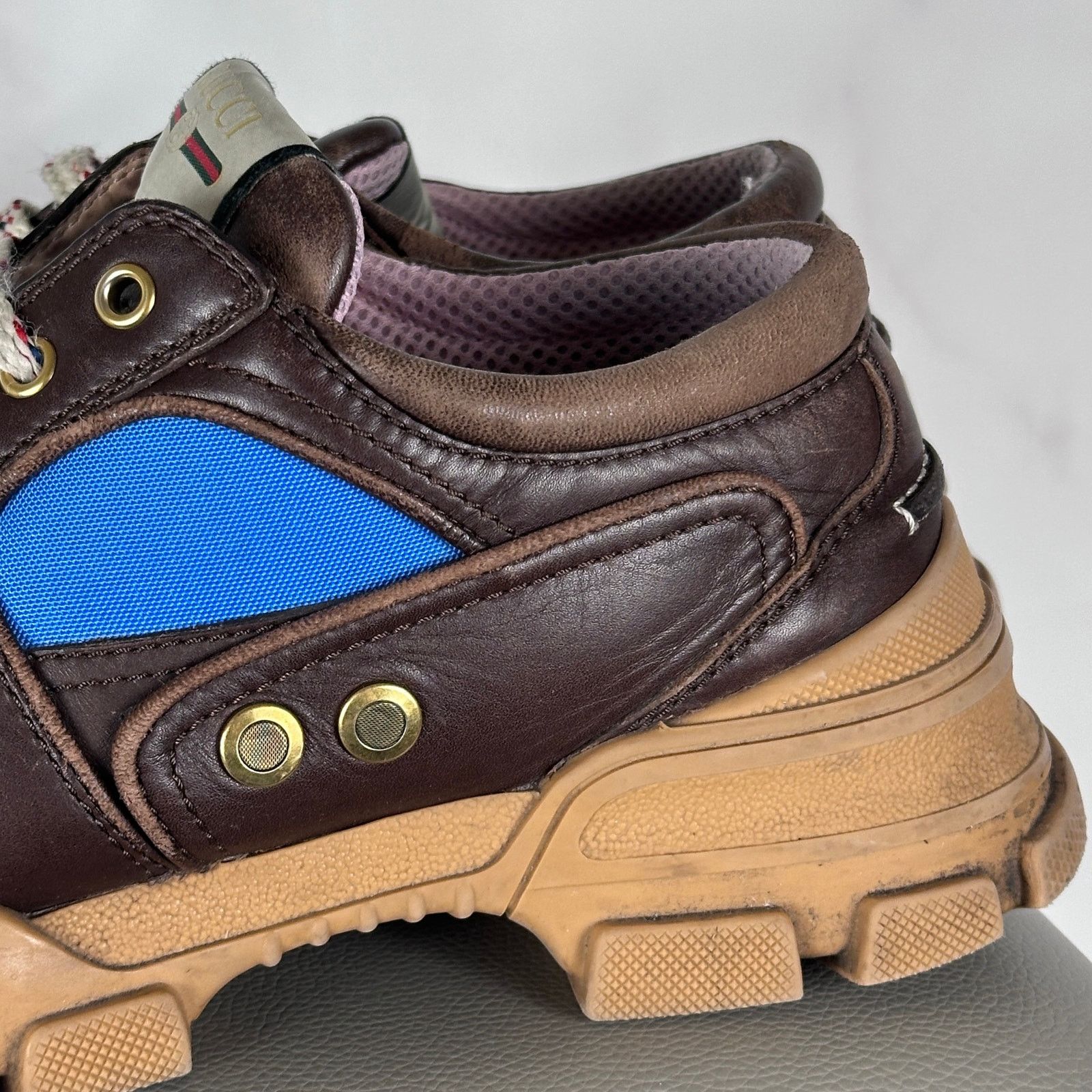 Gucci Boatrek Brown Leather Sneaker Size US 7 / EU 40 - 4 Thumbnail