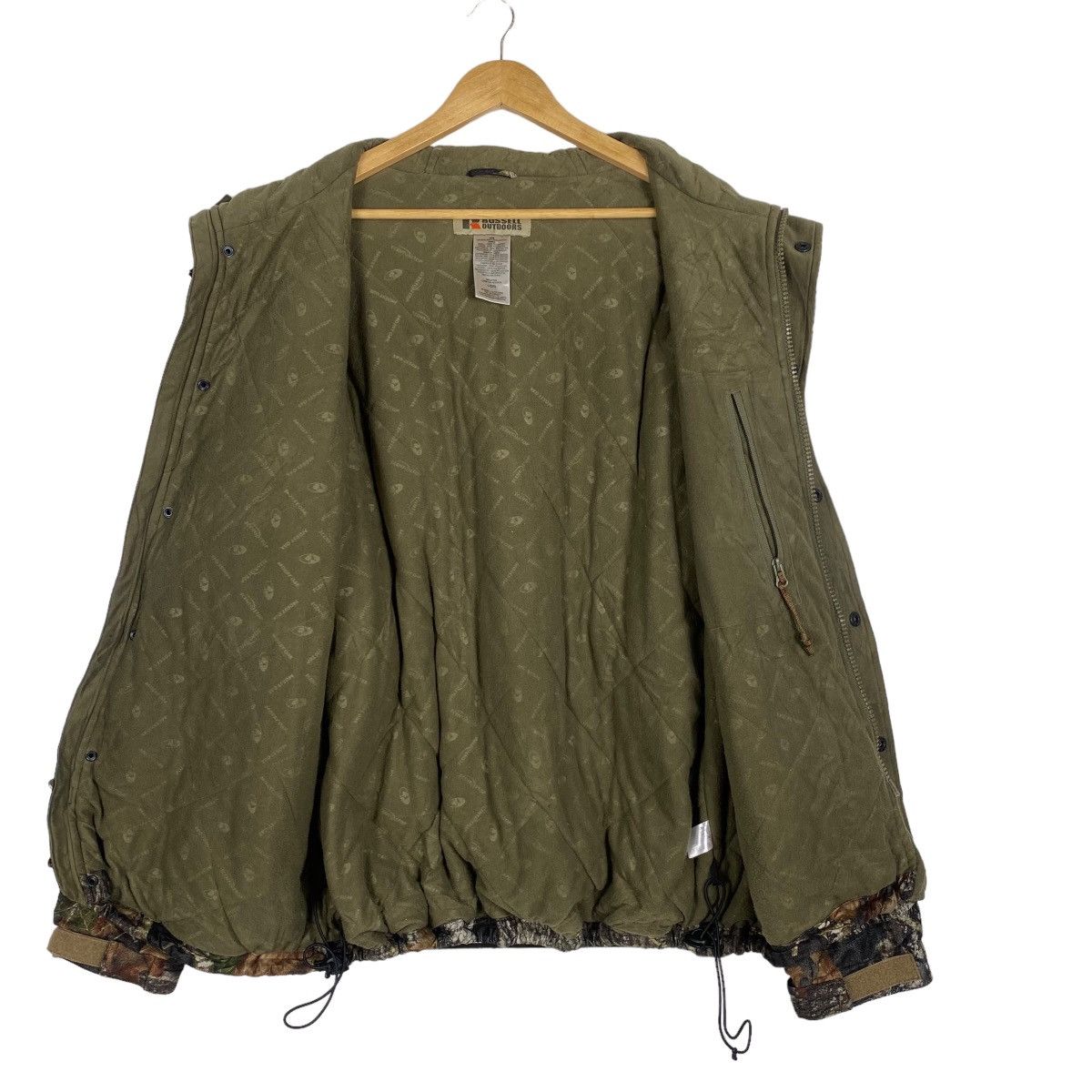 Russell Athletic × Vintage Russel outdoor Parka zipper hoodie real tree Size US L / EU 52-54 / 3 - 9 Thumbnail