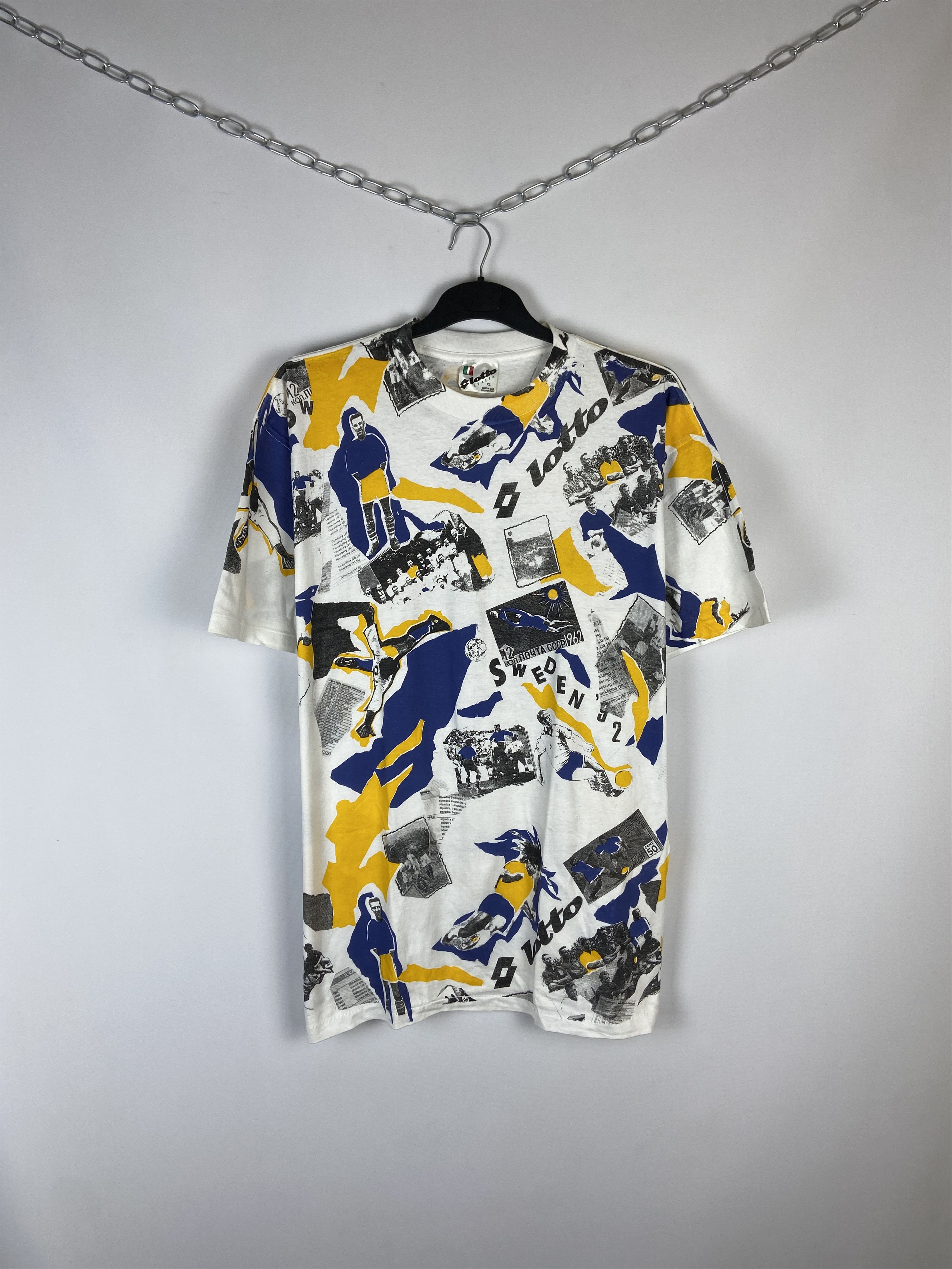 Lotto Sport Vintage Lotto Sweden 1992 soccer print tee Size US XL / EU 56 / 4 - 1 Thumbnail
