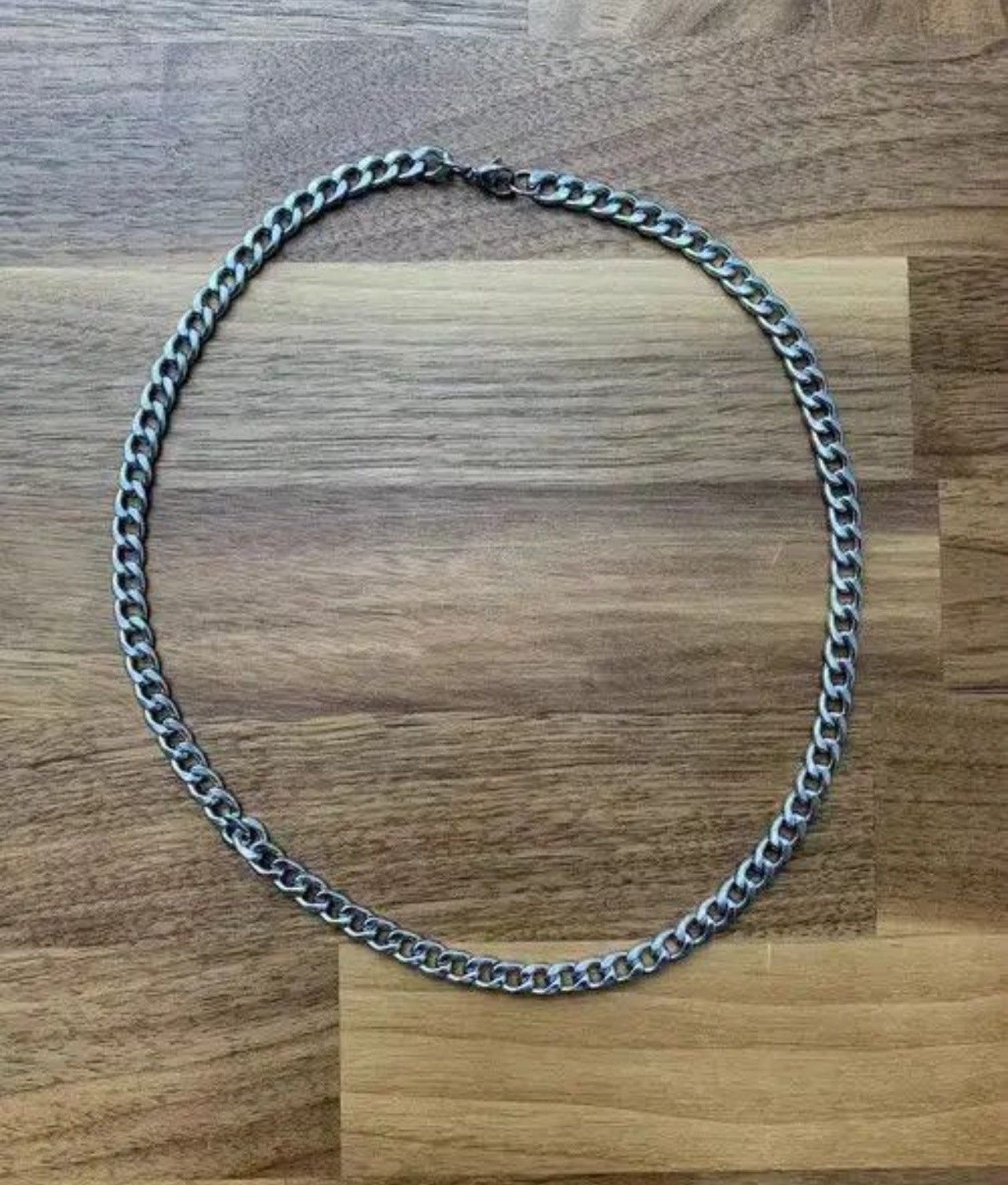 Jewelry Silver Chain - Cuban Style Size ONE SIZE - 2 Thumbnail