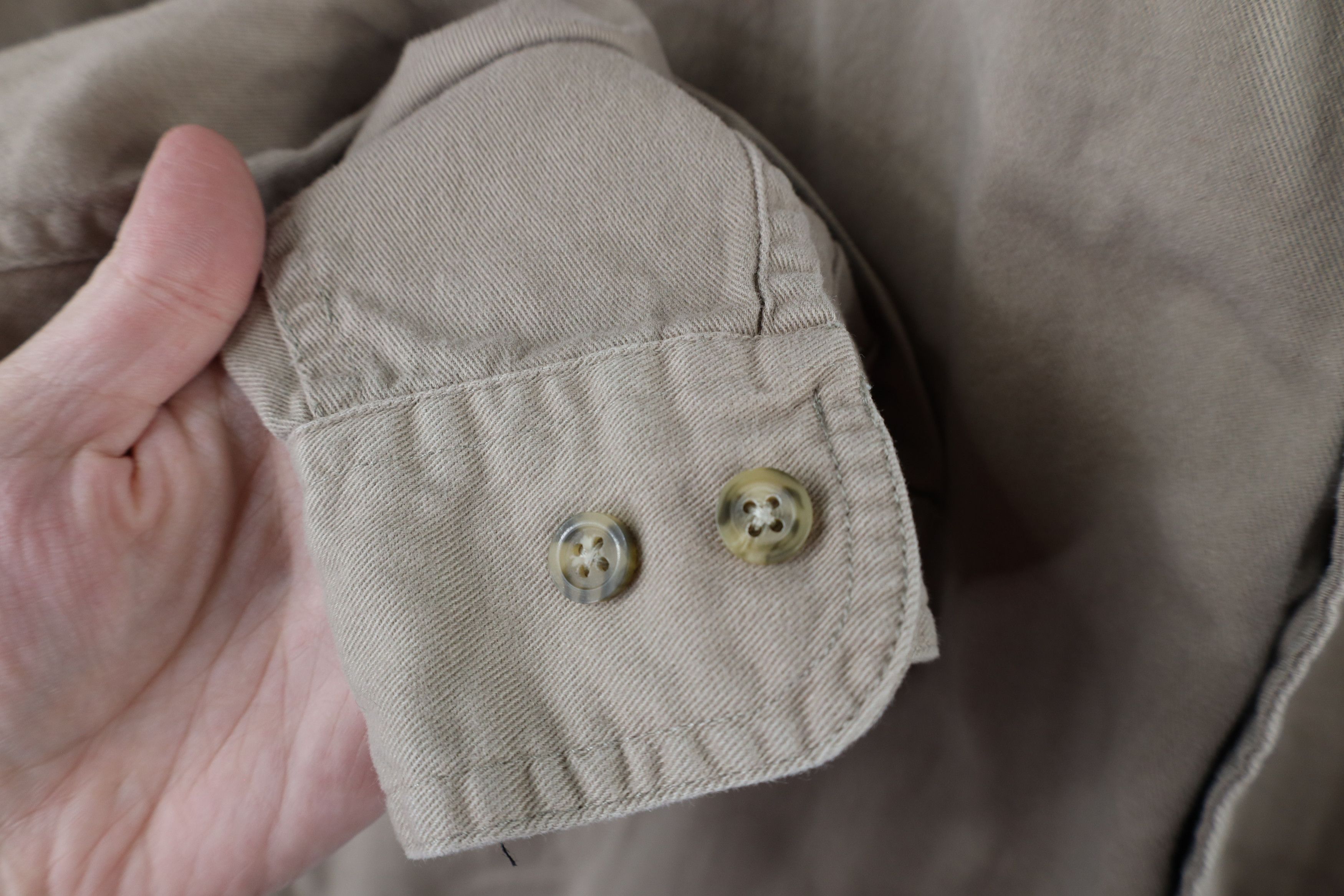 Vintage Vintage 90s Streetwear Twill Collared Button Down Shirt Size US L / EU 52-54 / 3 - 6 Thumbnail