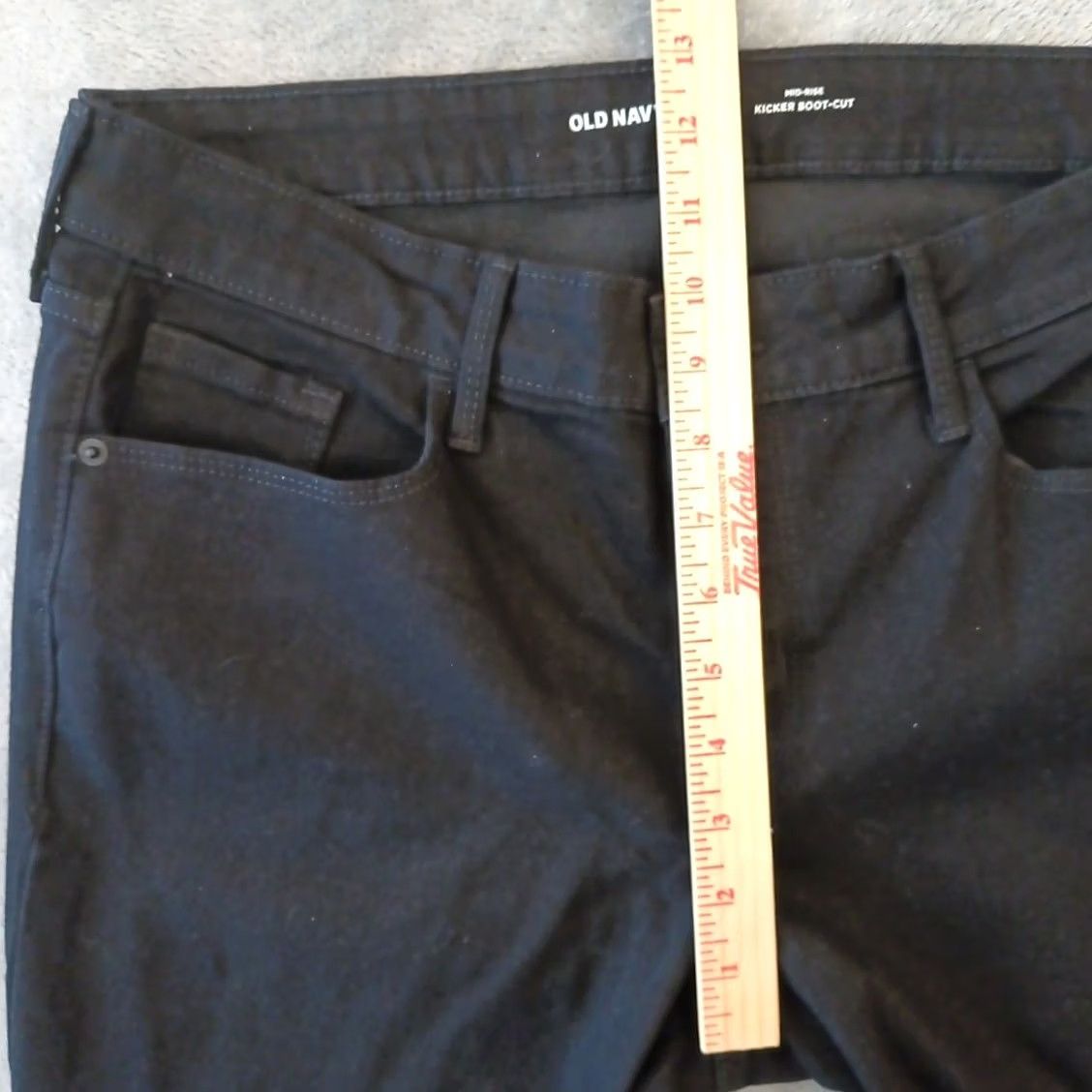 Old Navy Old Navy Jeans Womens Size 12 Short Black Bootcut Mid Rise 34x30 Denim 5-Pocket Womens Mens? Size 34" / US 12 / IT 48 - 3 Thumbnail