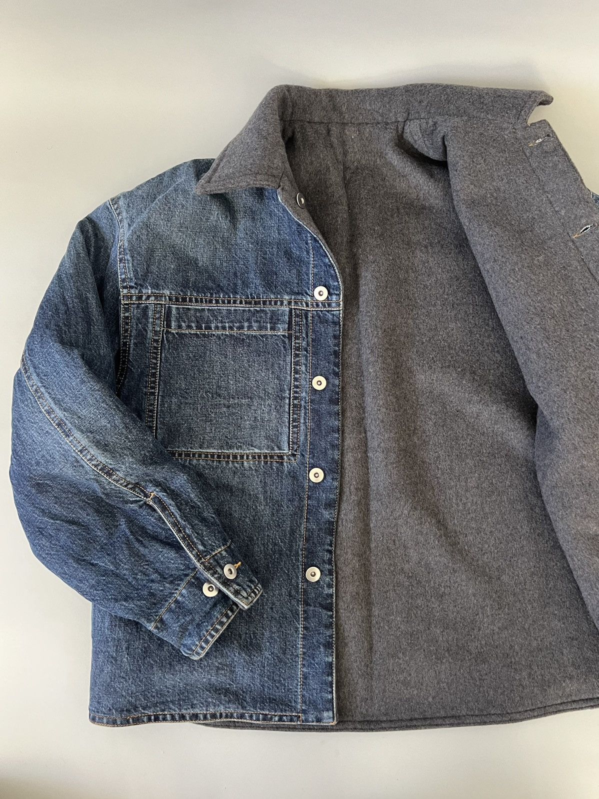 Bottega Veneta Bottega Veneta Reversible Wool Denim Jacket Size US S / EU 44-46 / 1 - 8 Thumbnail