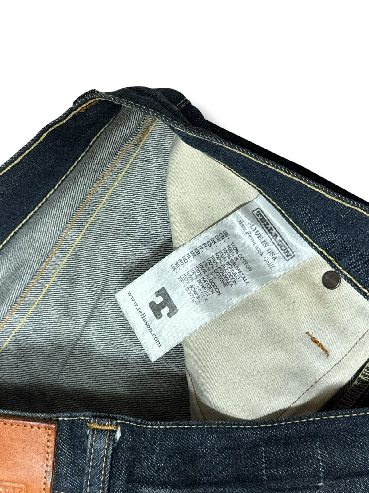 Tellason Tellason Japan Selvage Elgin White Oak Cone Denim Pants Size US 31 - 12 Thumbnail