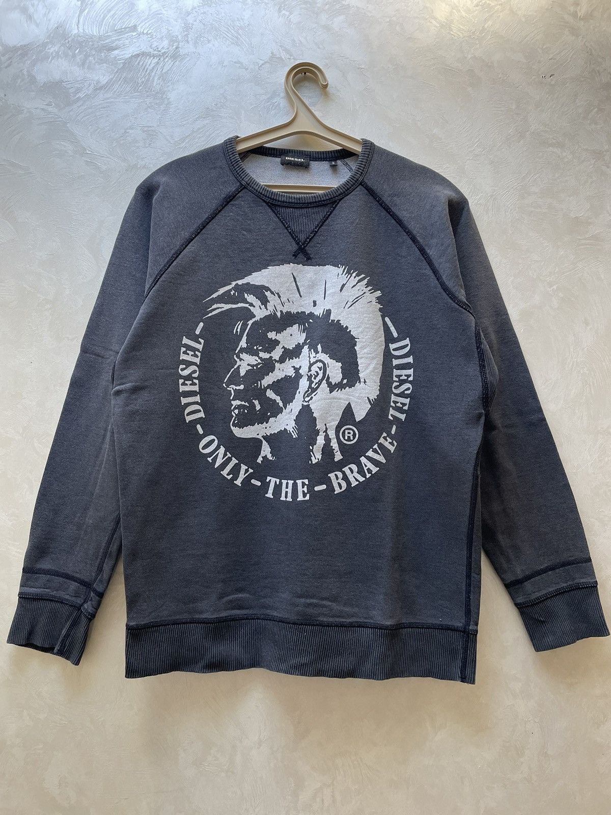 Diesel × Vintage Diesel Vintage sweatshirt Punk Face avant garde Size US S / EU 44-46 / 1 - 1 Thumbnail