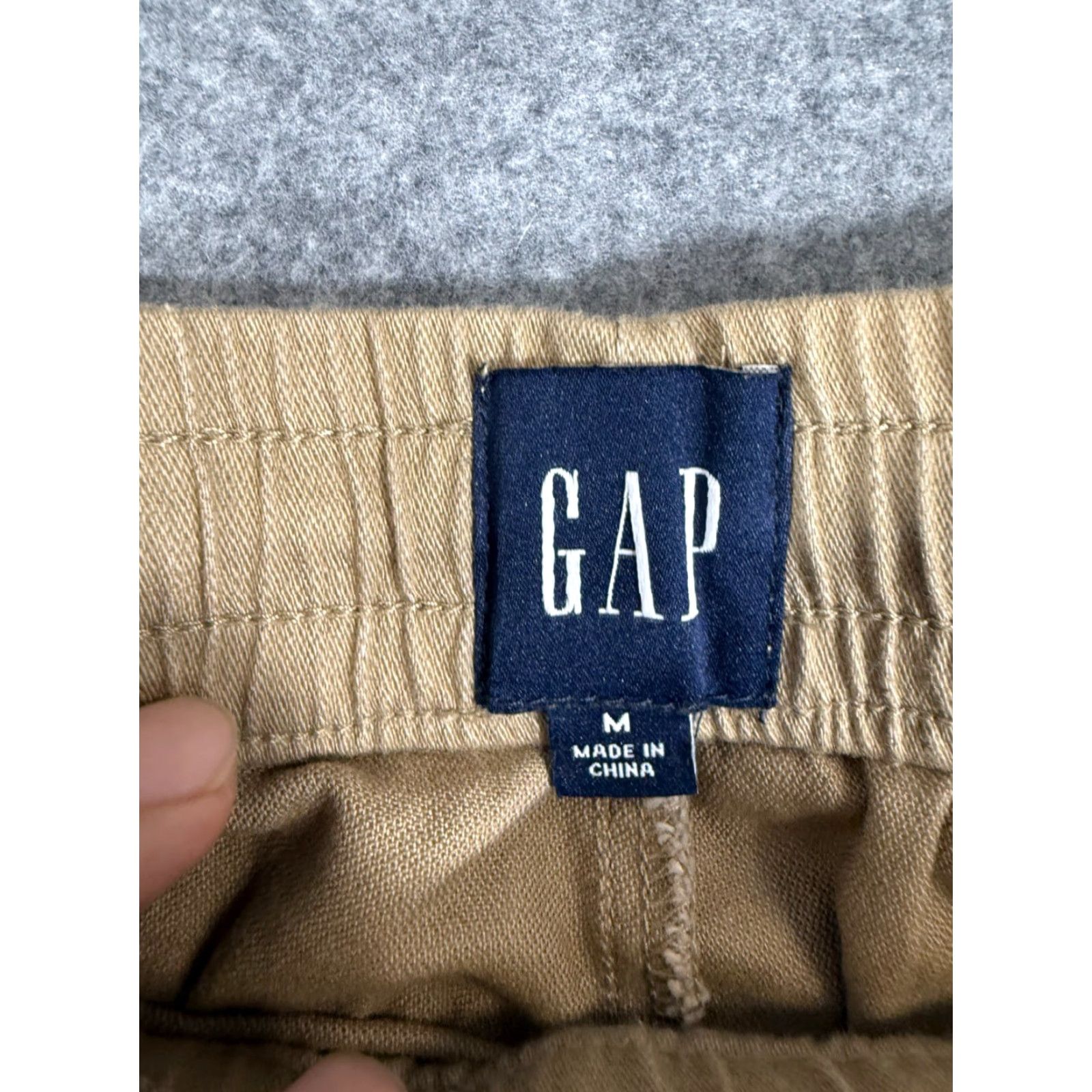 Gap VINTAGE Gap Pants Womens M Khaki Drawstring Slash Pocket Straight Leg Pull On Ankle NWT Size 32" / US 10 / IT 46 - 7 Thumbnail