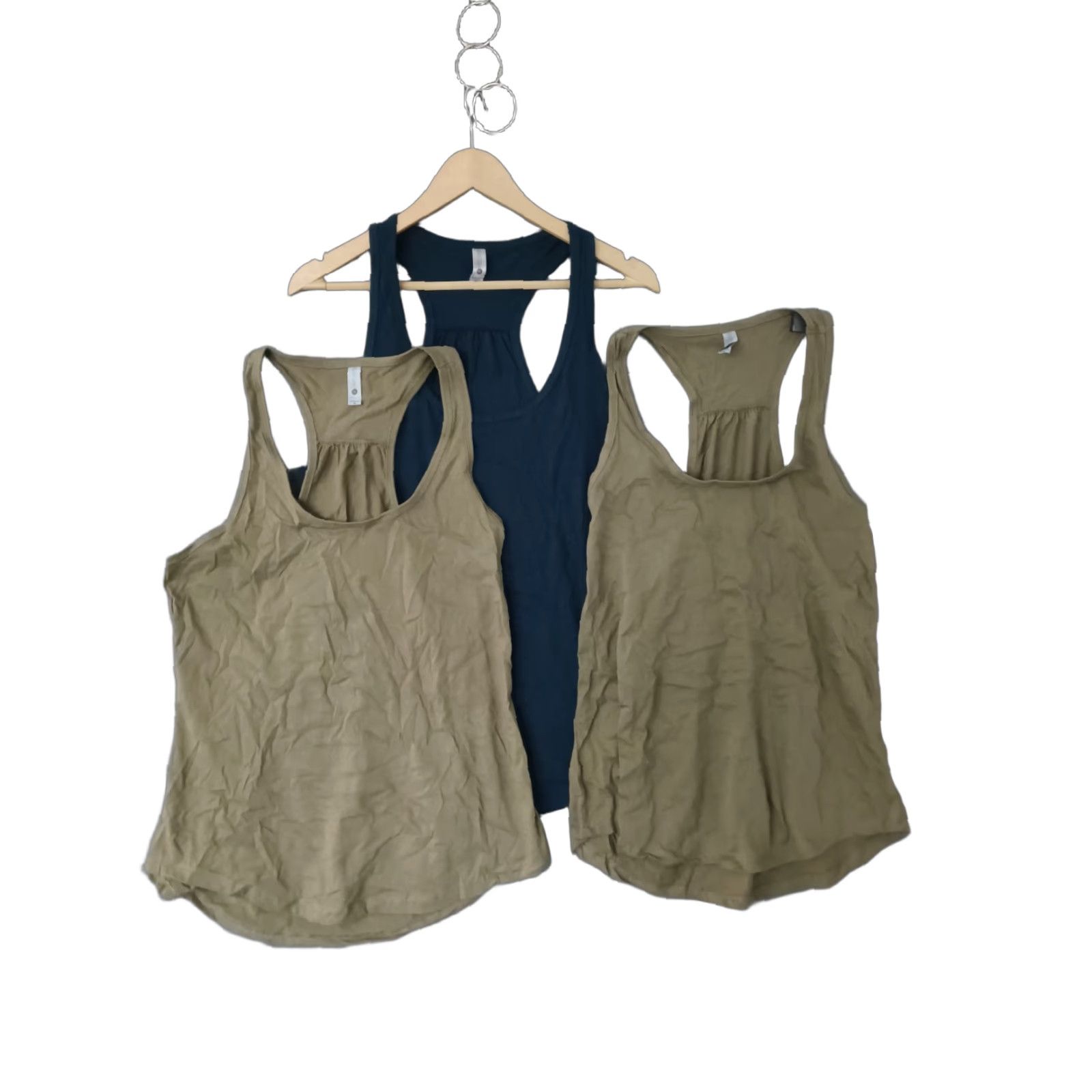 Next Level Next Level Women's Racerback Tank Top XL Blue/Olive 3-Pack Tank Womens XL Blue/Olive Racerback Tank Top Next Level Size XL / US 12-14 / IT 48-50 - 1 Thumbnail